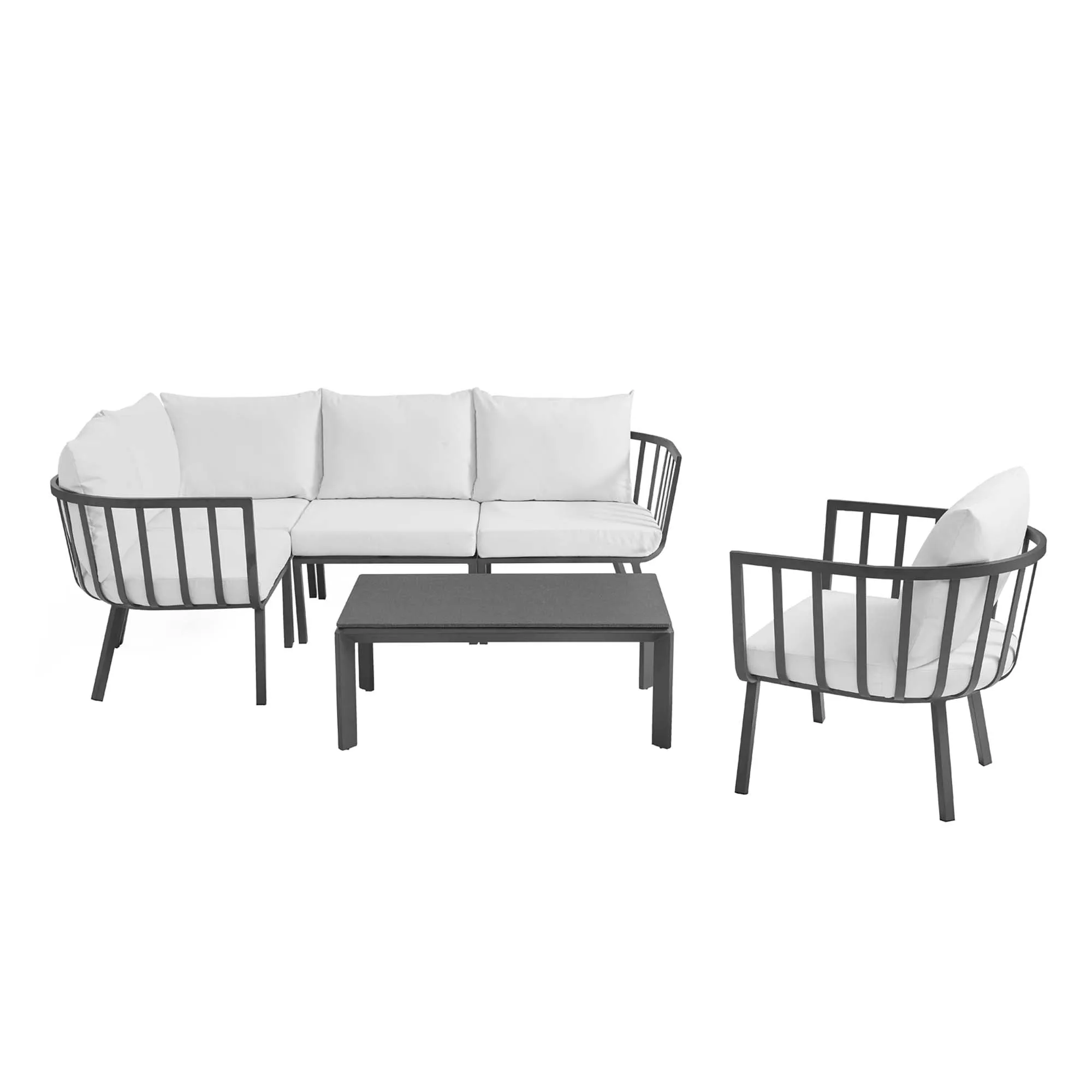 Riverside 6 Piece Outdoor Patio Aluminum Set by Modway