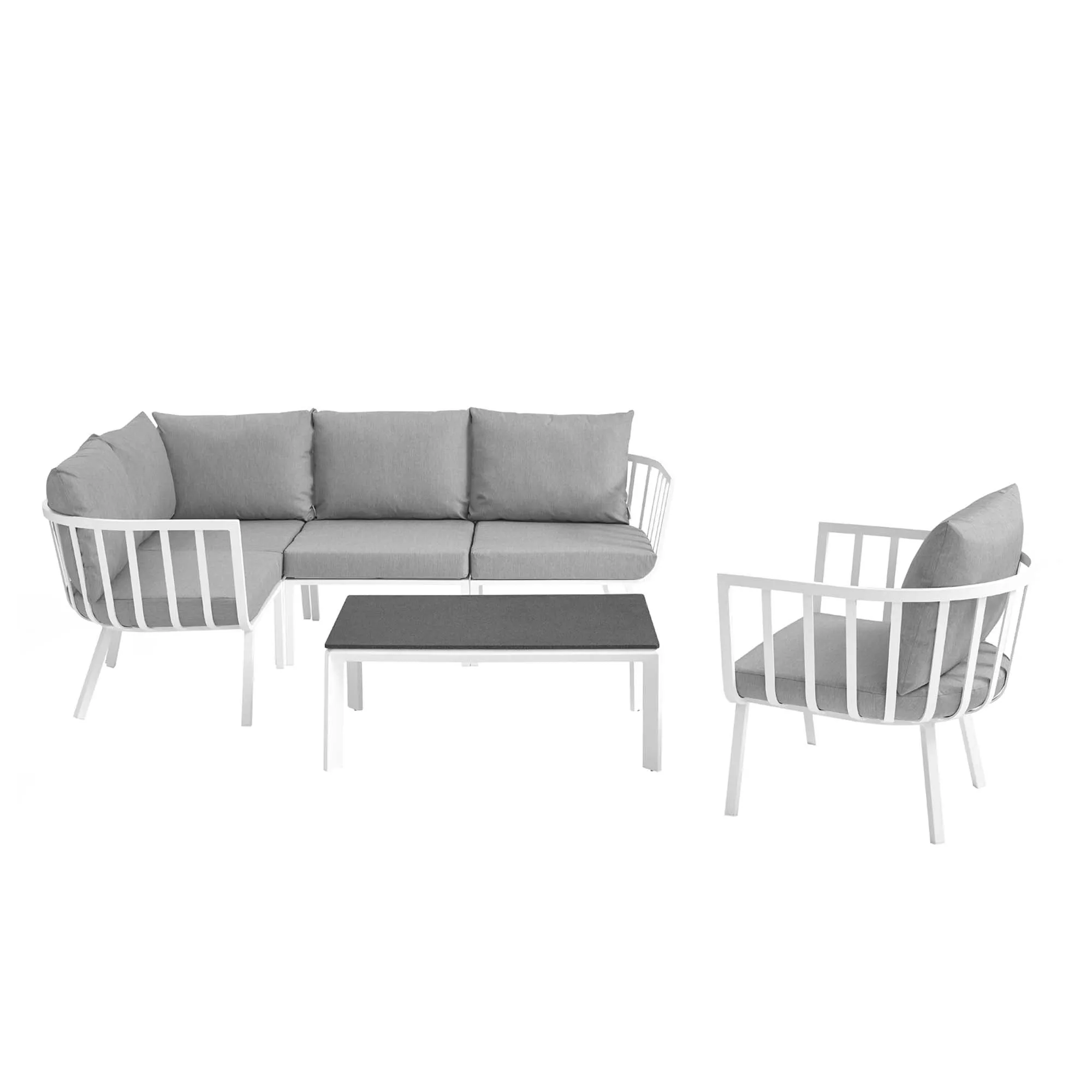 Riverside 6 Piece Outdoor Patio Aluminum Set by Modway