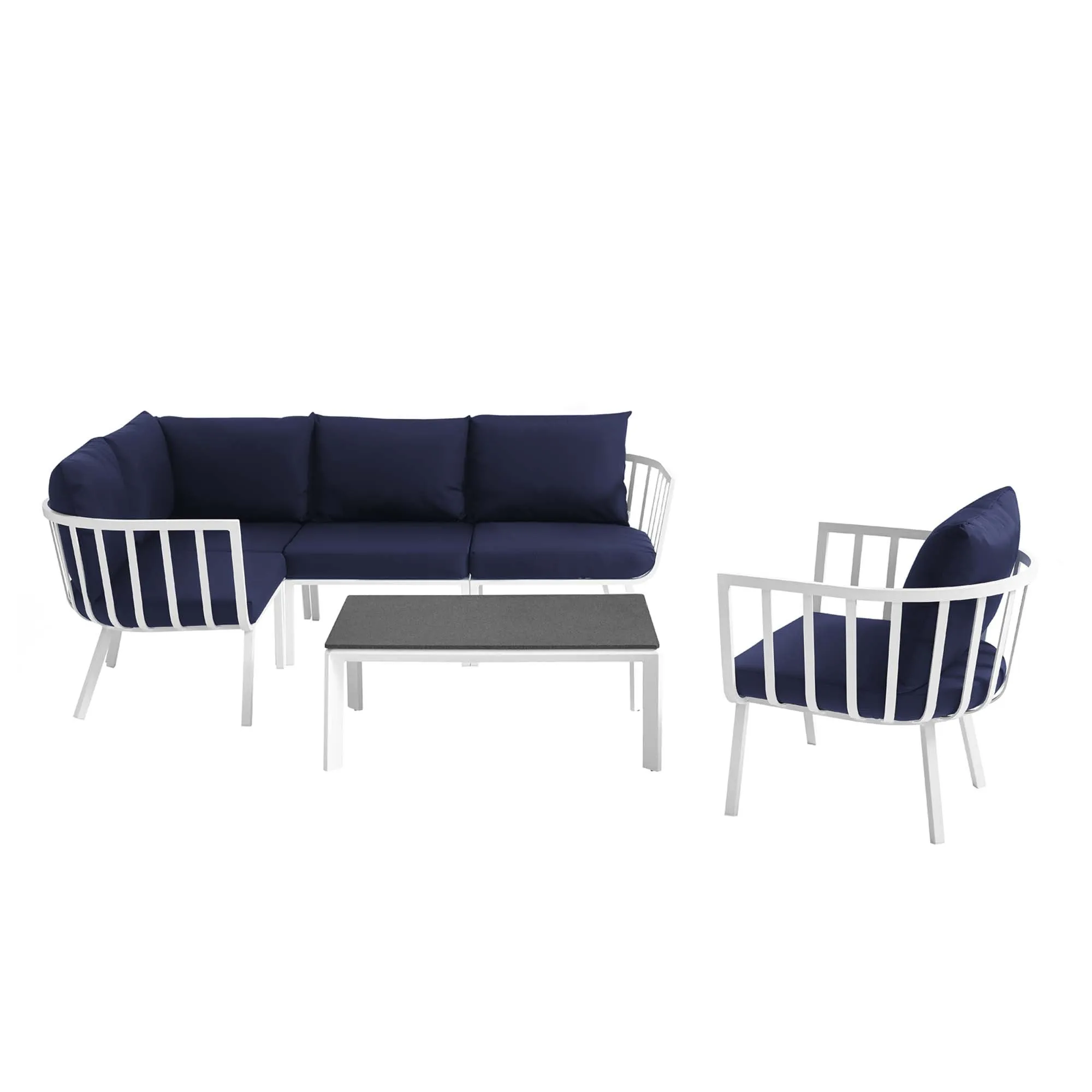 Riverside 6 Piece Outdoor Patio Aluminum Set by Modway