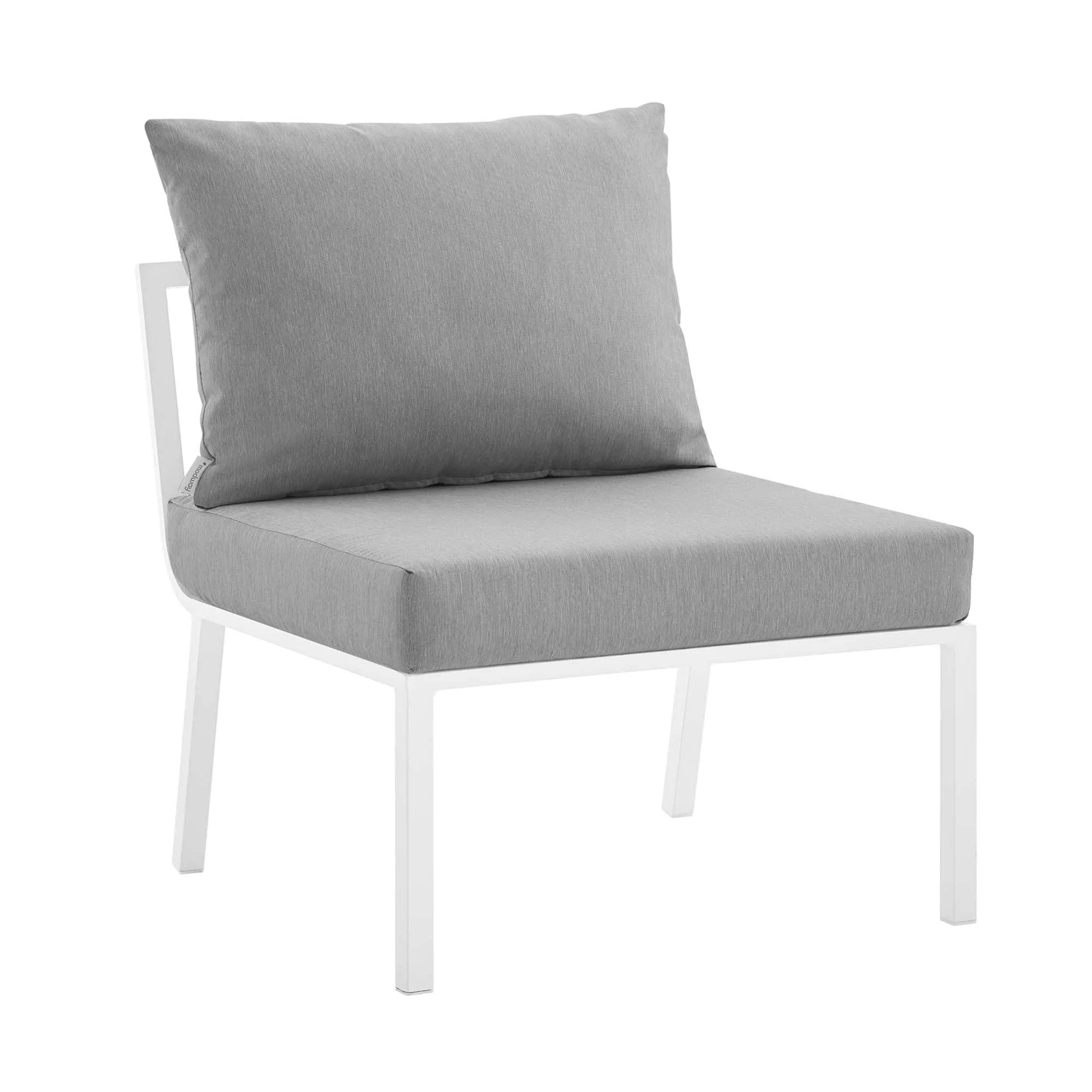 Riverside Outdoor Patio Aluminum Armless Chair by Modway