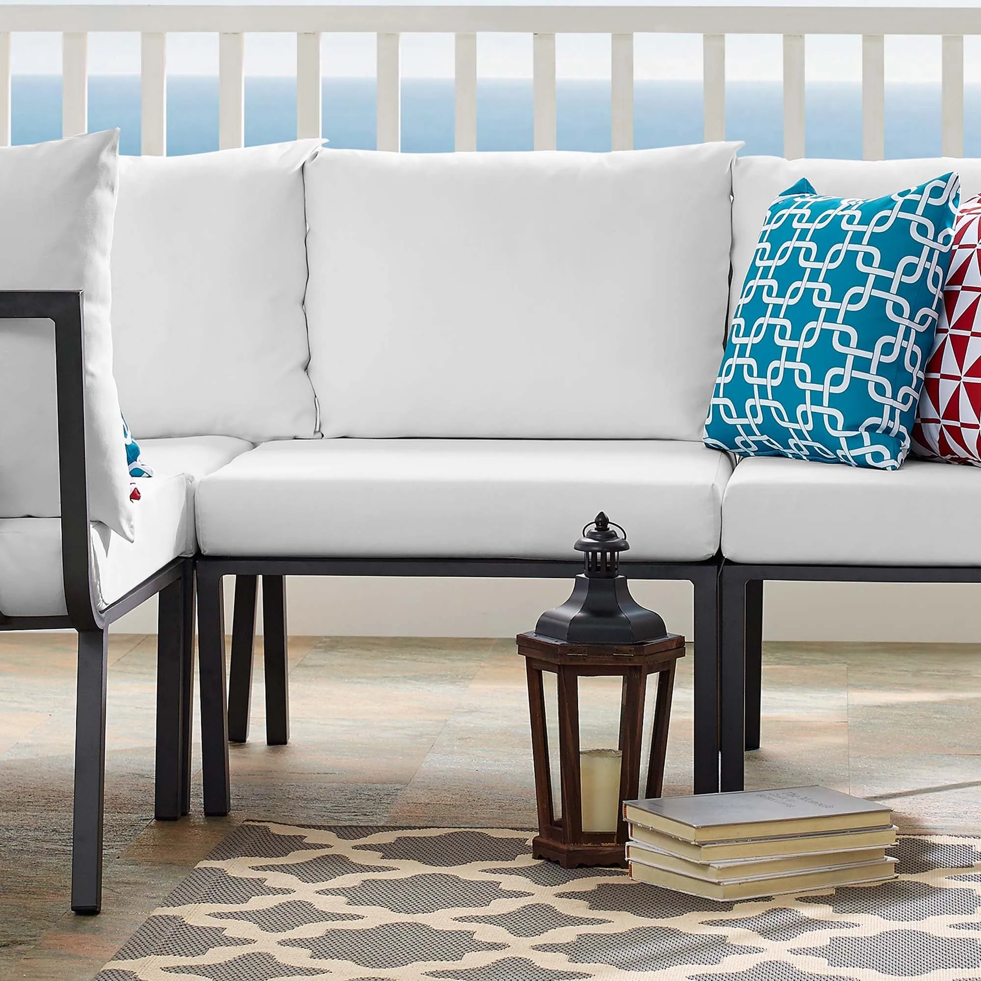 Riverside Outdoor Patio Aluminum Armless Chair by Modway