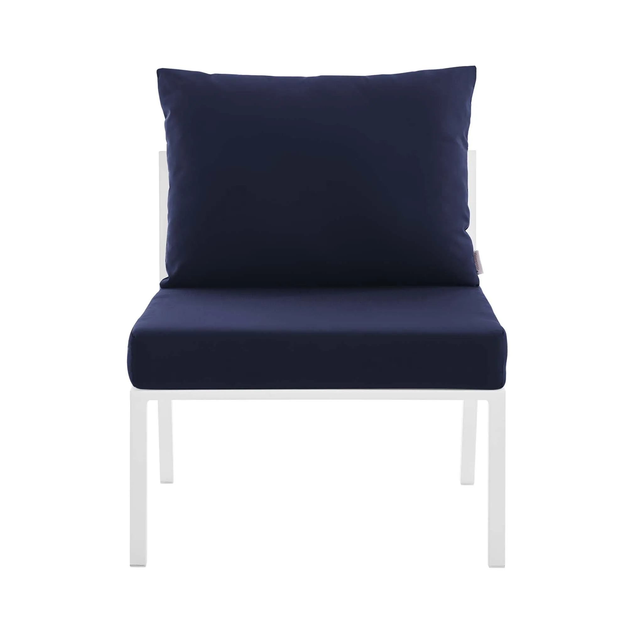 Riverside Outdoor Patio Aluminum Armless Chair by Modway
