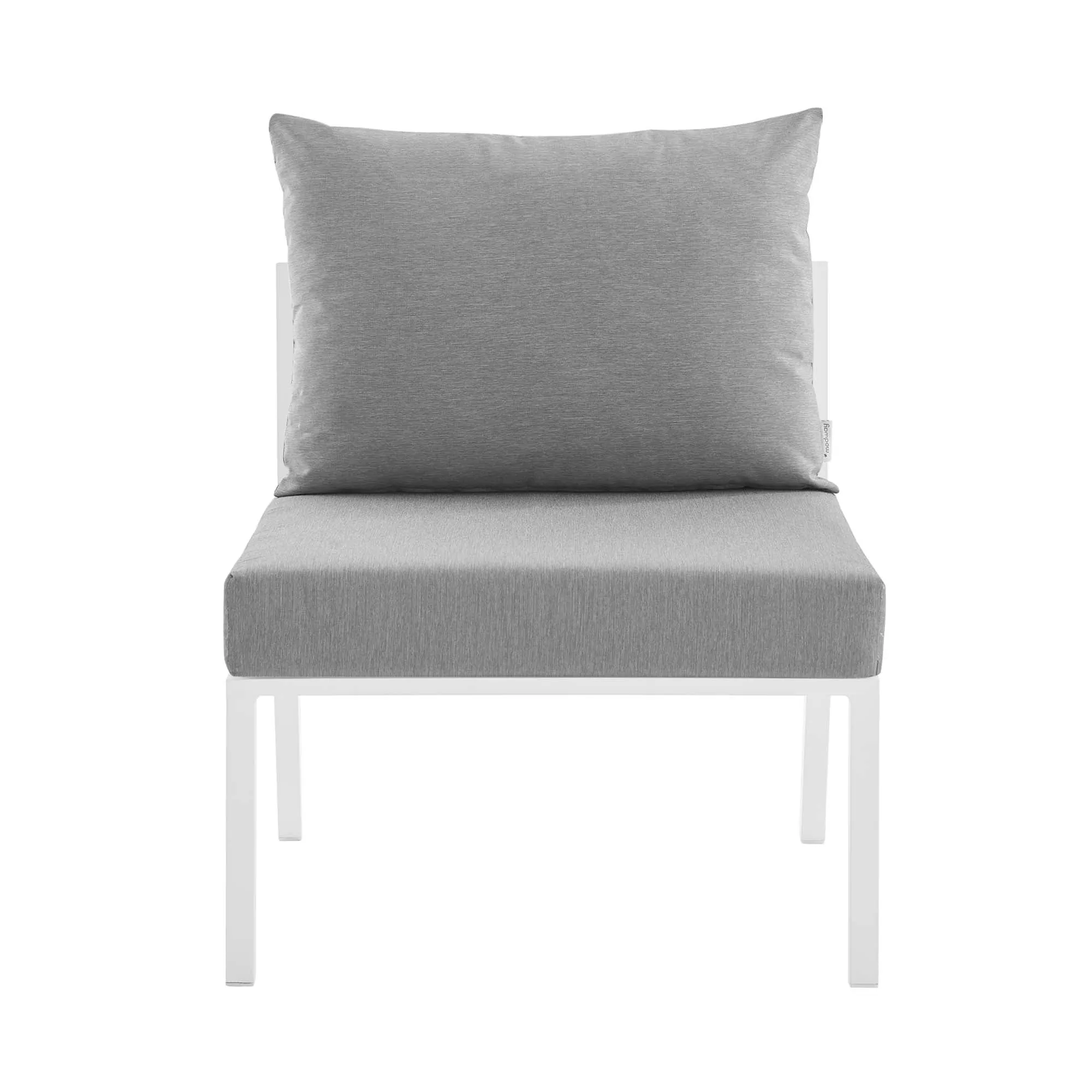 Riverside Outdoor Patio Aluminum Armless Chair by Modway