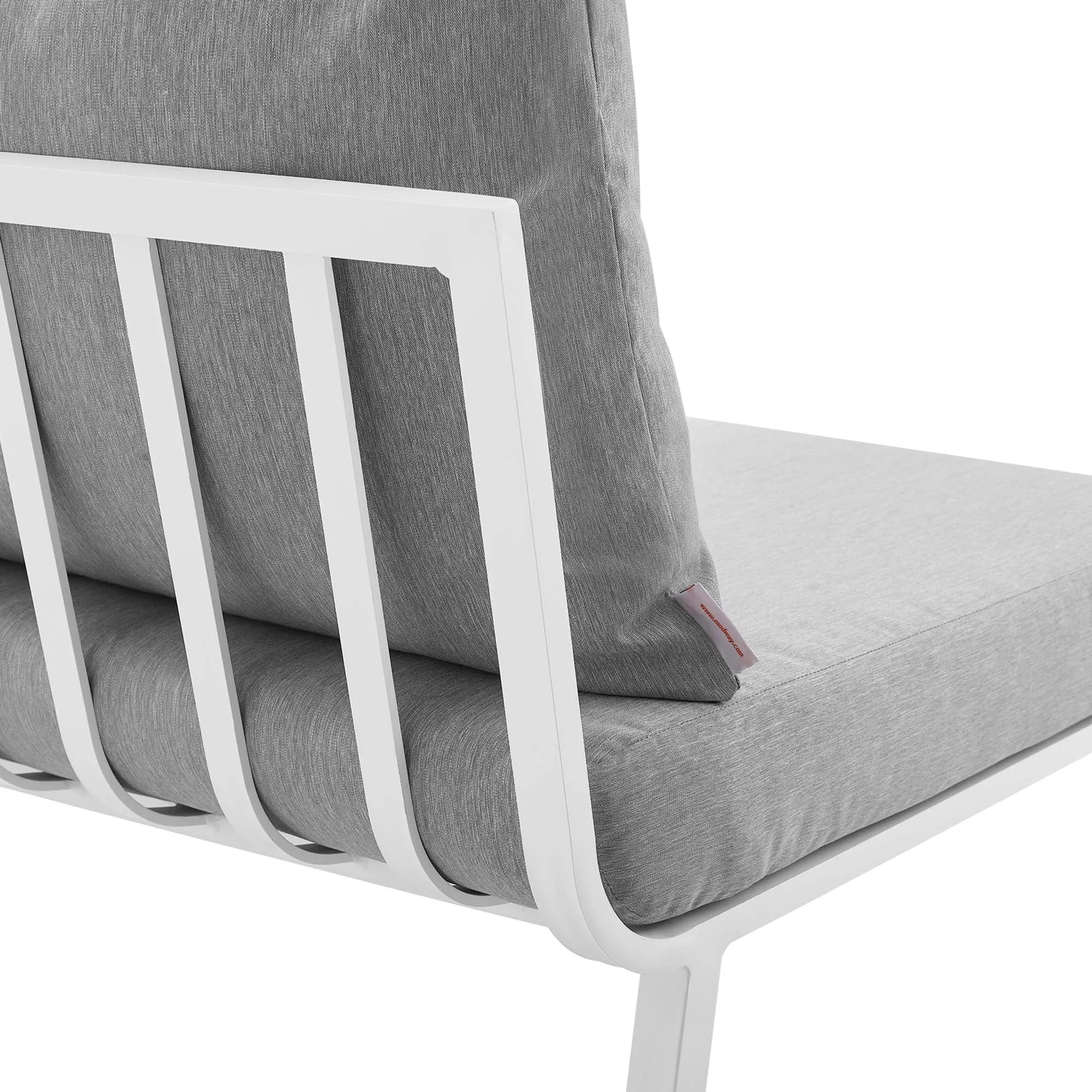 Riverside Outdoor Patio Aluminum Armless Chair by Modway