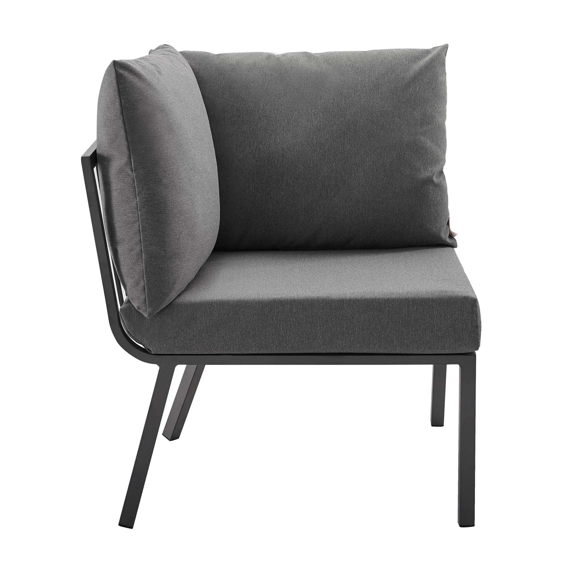 Riverside Outdoor Patio Aluminum Corner Chair by Modway