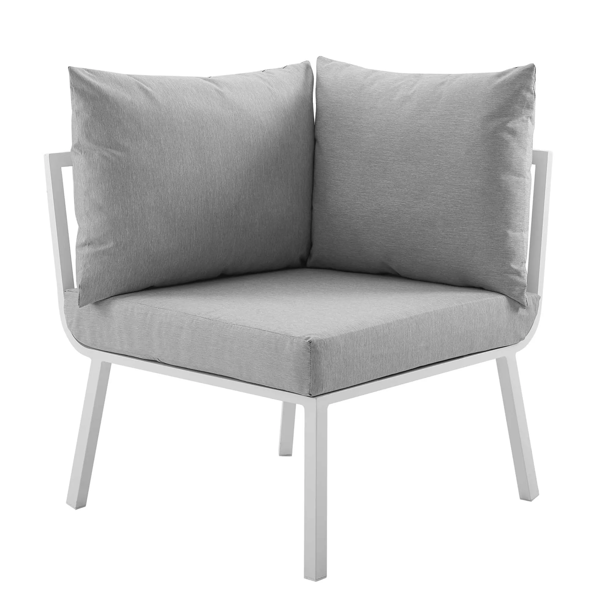 Riverside Outdoor Patio Aluminum Corner Chair by Modway