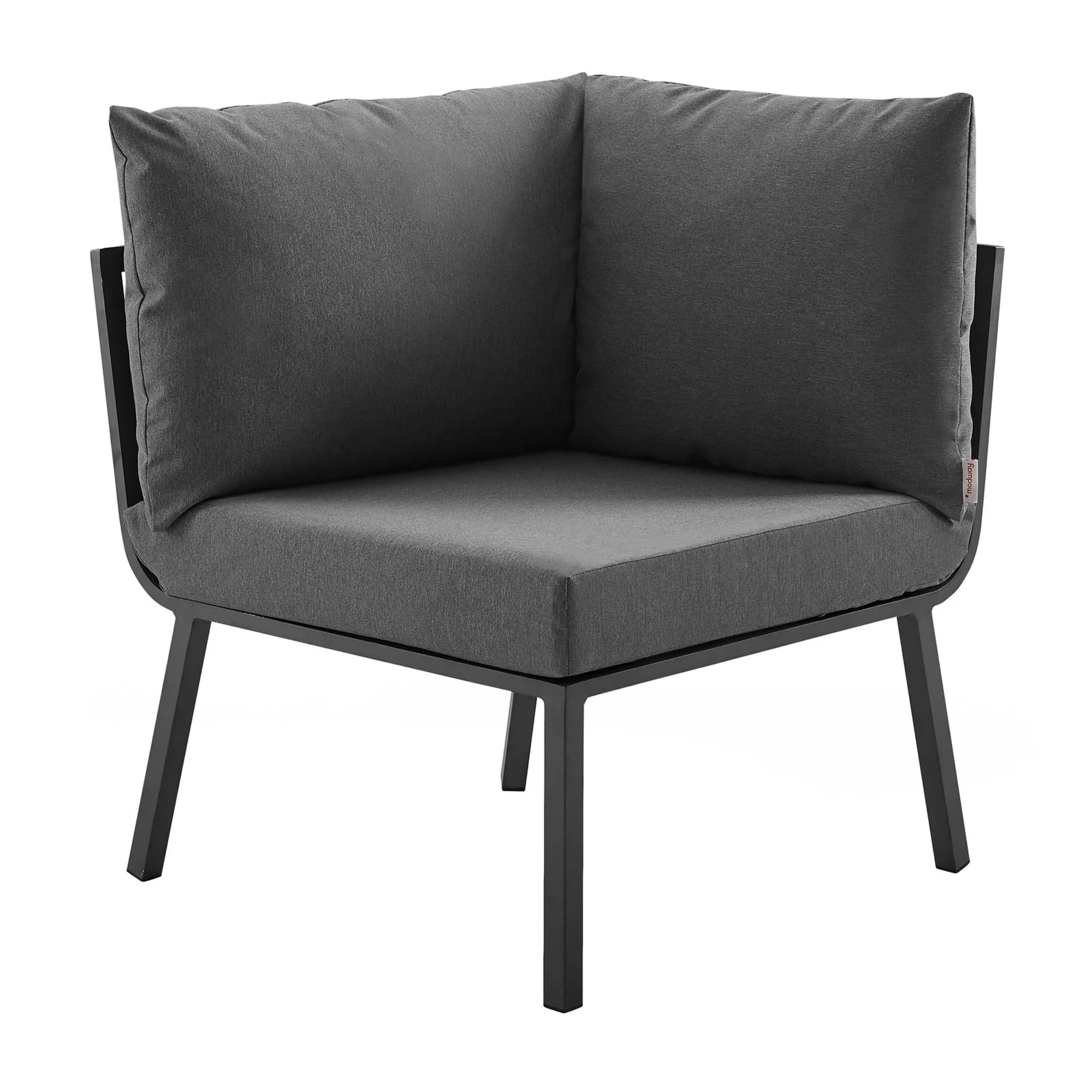 Riverside Outdoor Patio Aluminum Corner Chair by Modway