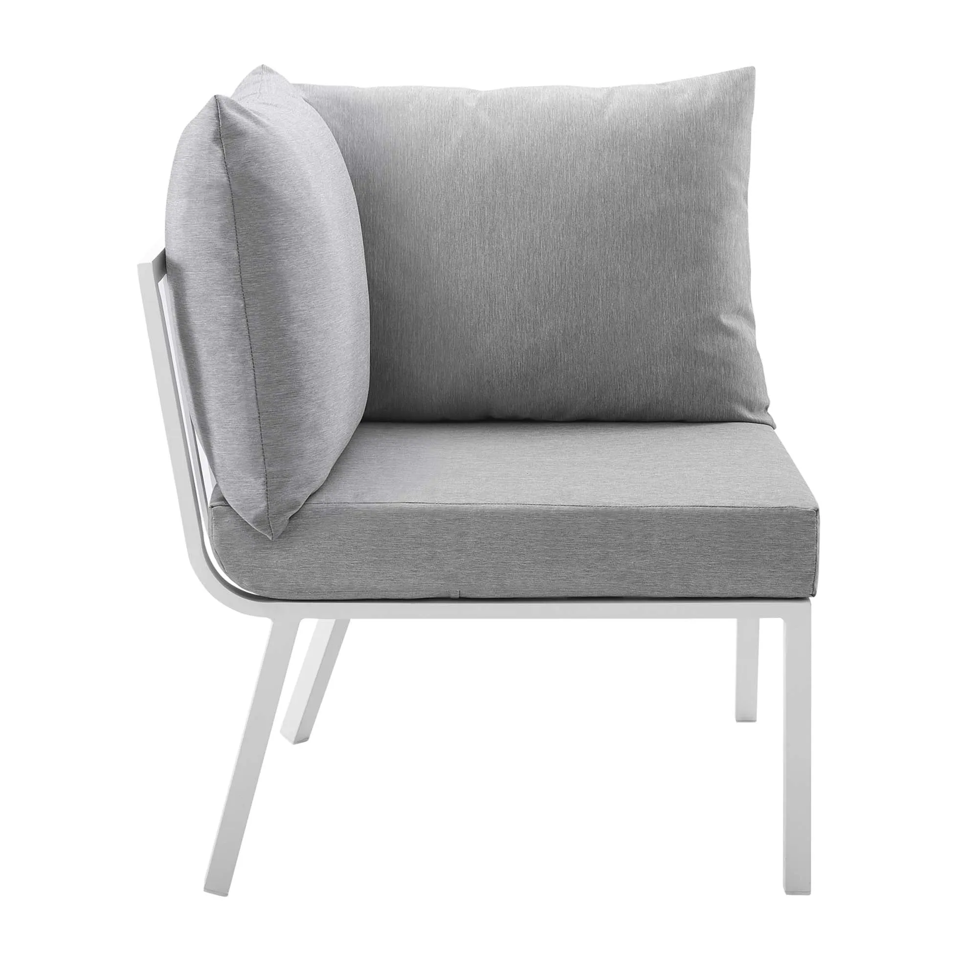 Riverside Outdoor Patio Aluminum Corner Chair by Modway