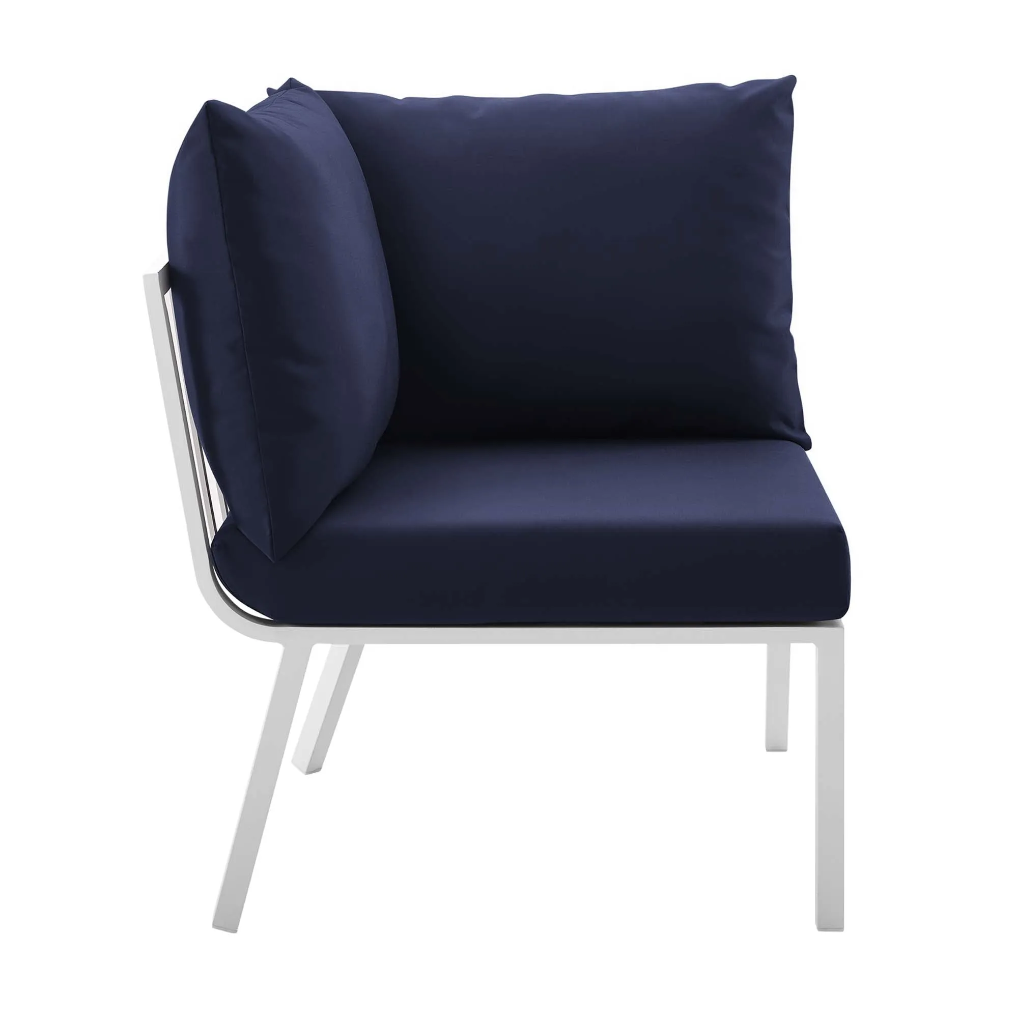 Riverside Outdoor Patio Aluminum Corner Chair by Modway