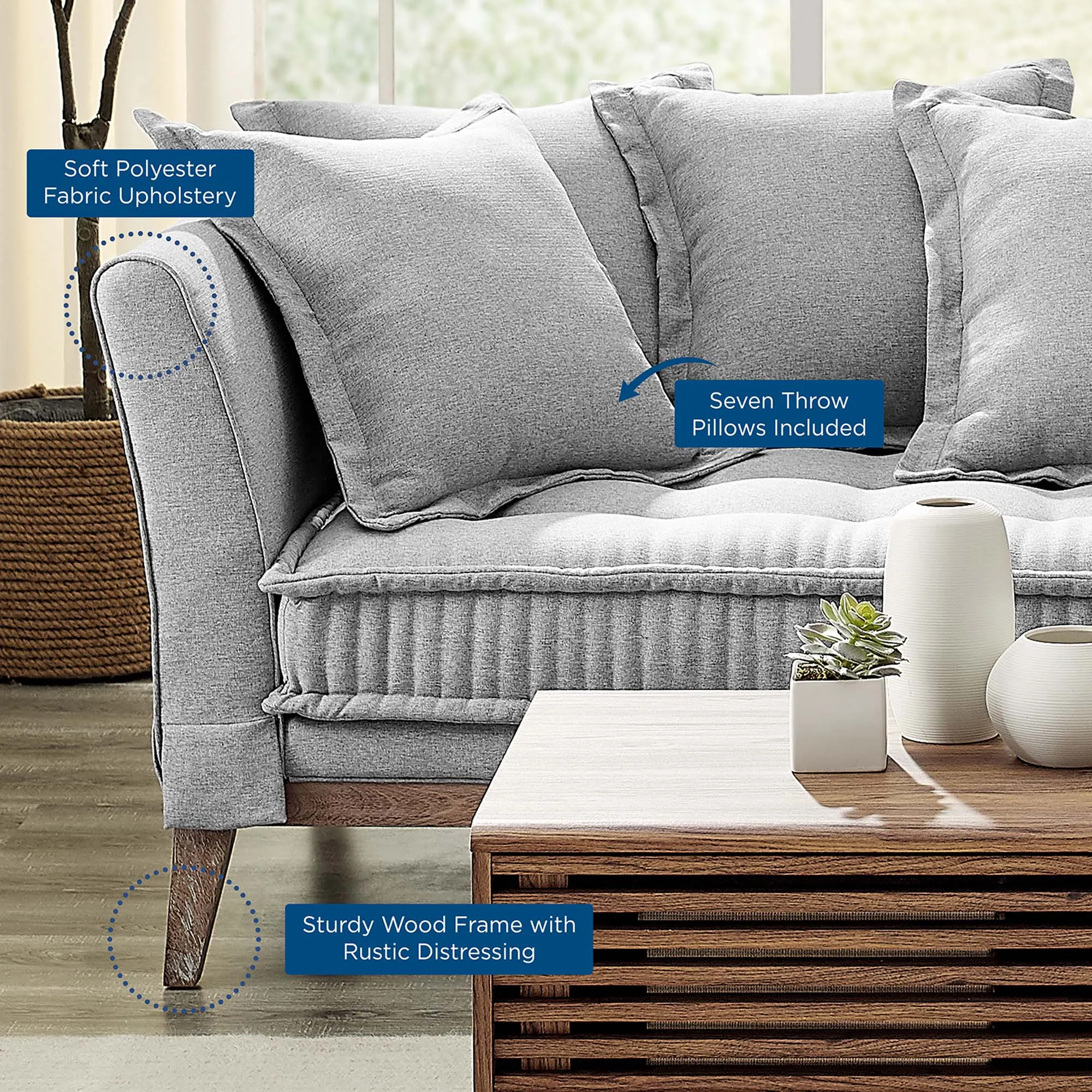Rowan Fabric Sofa by Modway