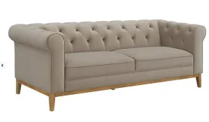 Sandrine Button Tufted Tuxedo Arms living room Camel