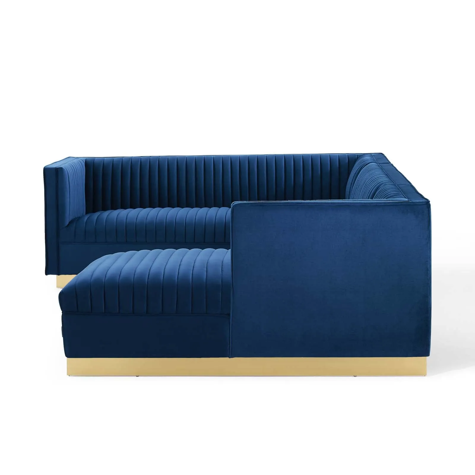 Sanguine 3 Piece Performance Velvet Sectional Sofa Set by Modway