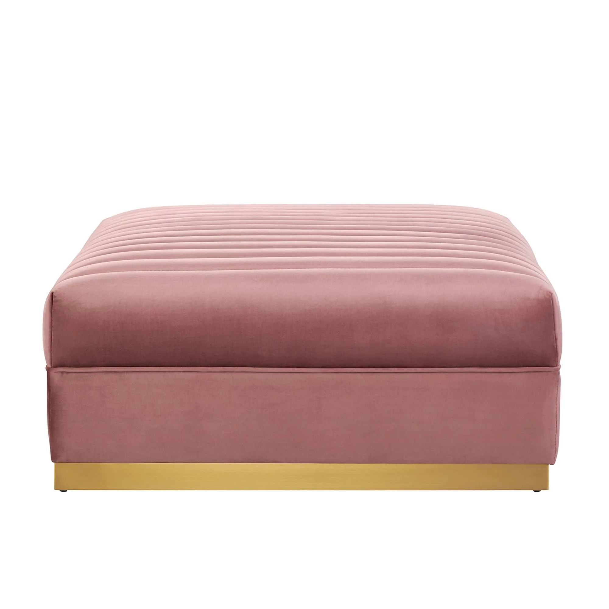 Sanguine Channel Tufted Performance Velvet Modular Sectional Sofa Ottoman by Modway