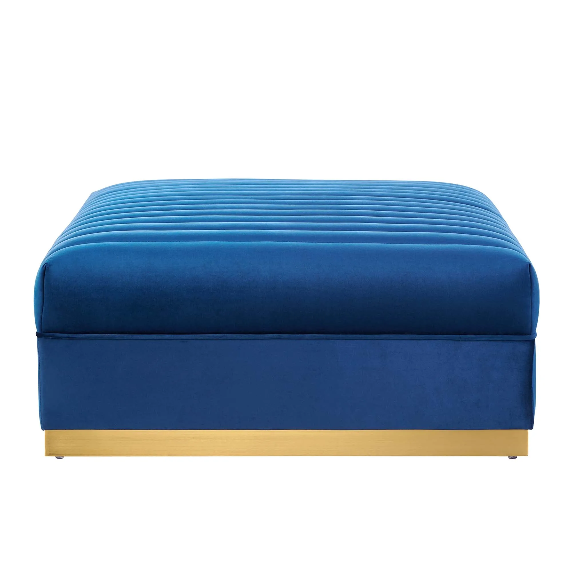 Sanguine Channel Tufted Performance Velvet Modular Sectional Sofa Ottoman by Modway