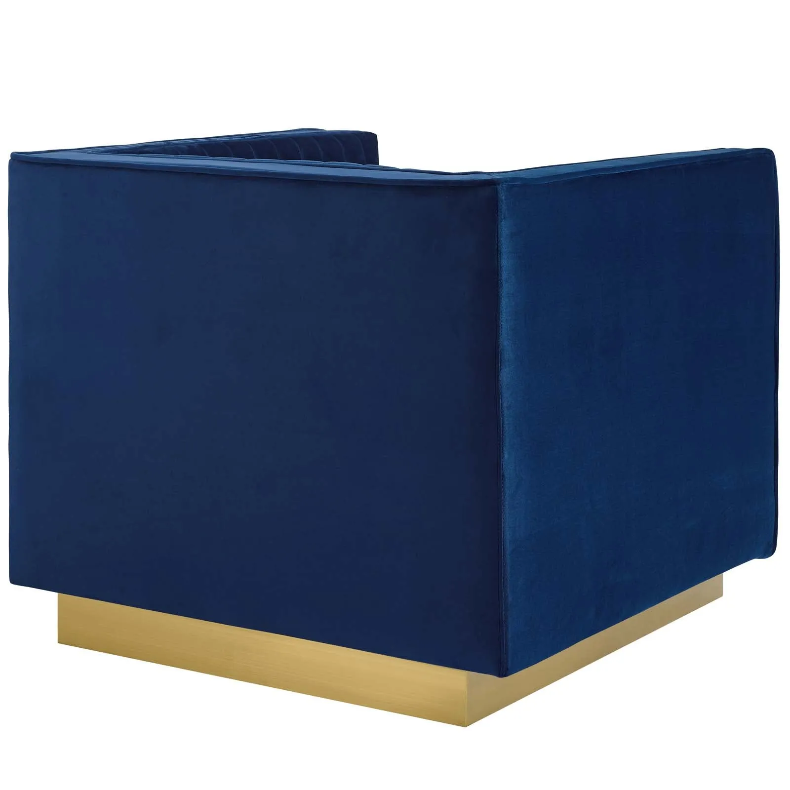 Sanguine Vertical Channel Tufted Upholstered Performance Velvet Sofa and Armchair Set by Modway