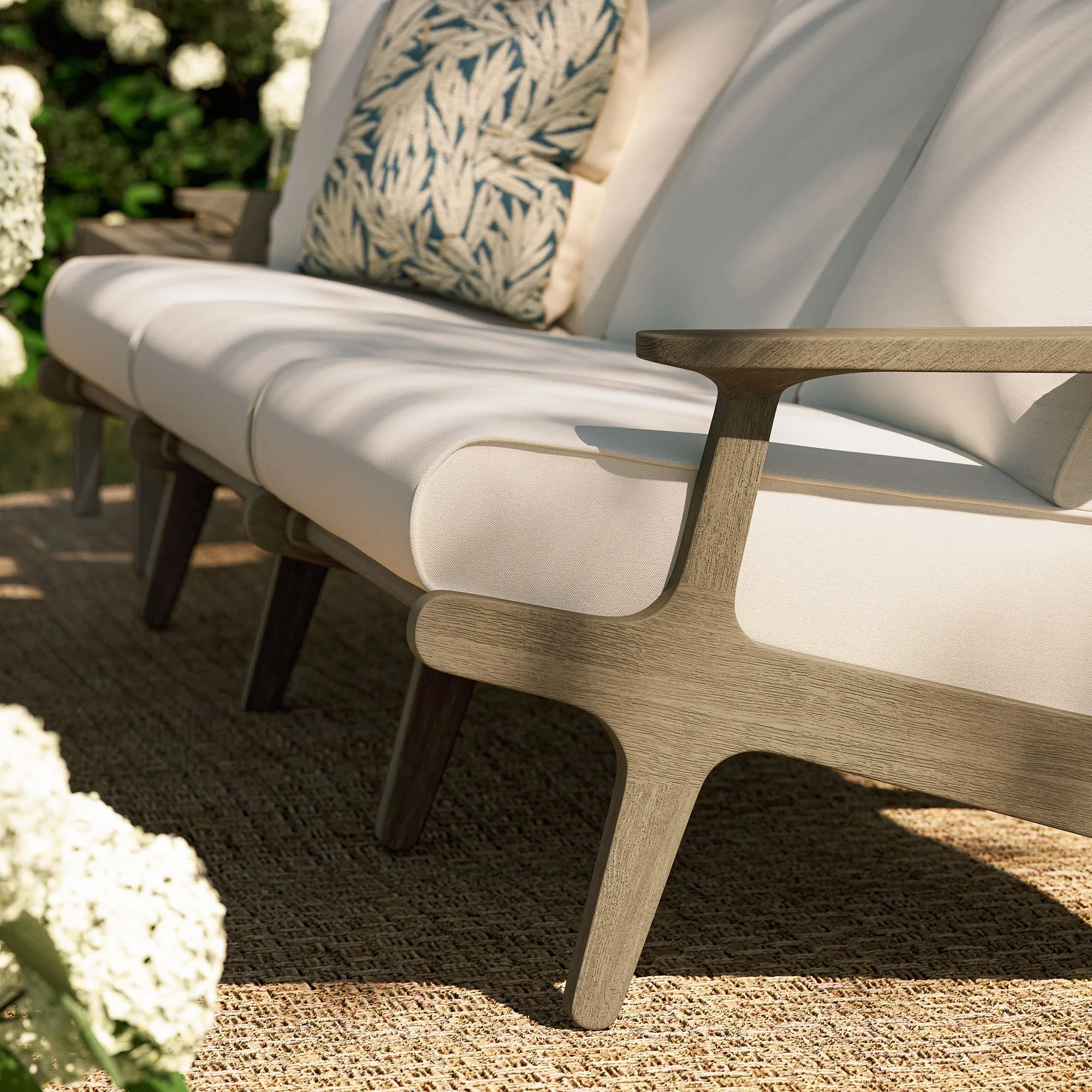 Saratoga Outdoor Patio Teak Sofa by Modway