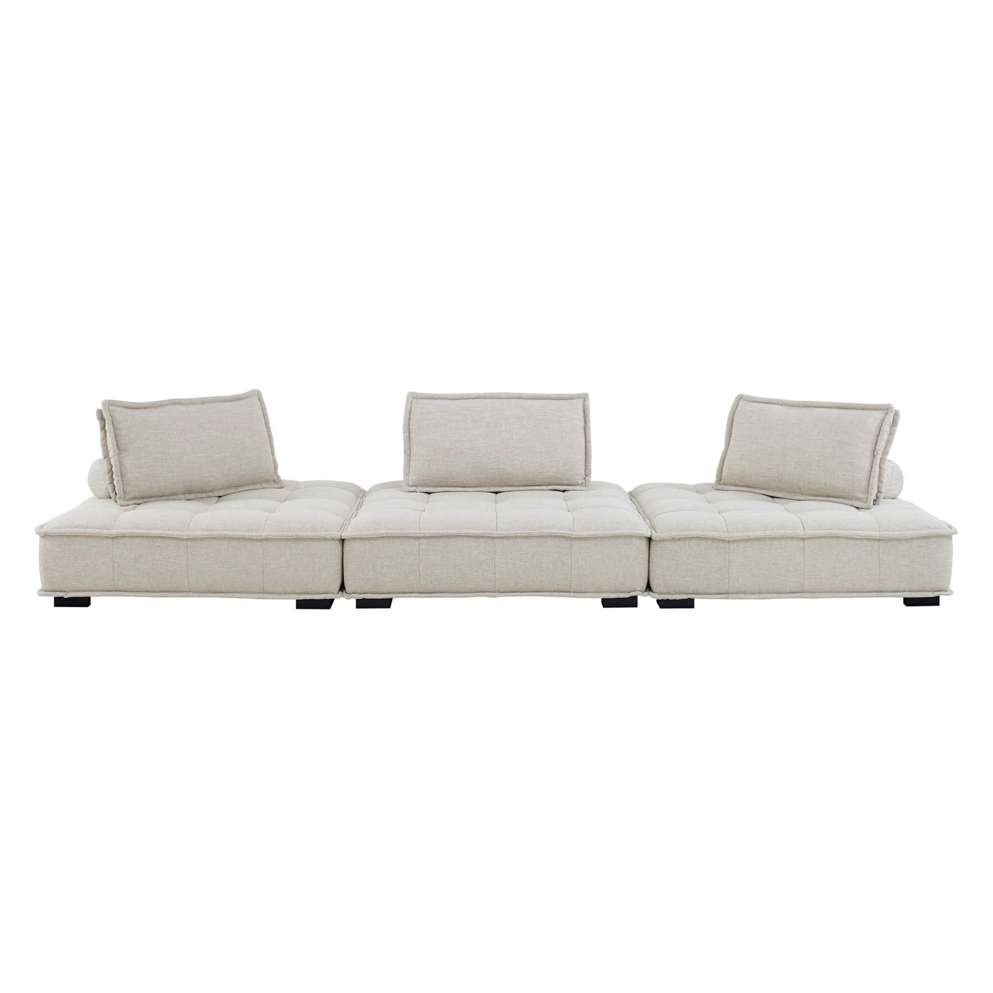 Saunter 3-Piece Tufted Fabric Fabric Sofa by Modway