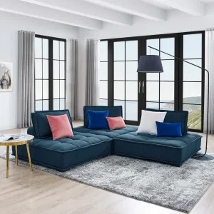 Saunter 3-Piece Tufted Fabric Fabric Sofa by Modway