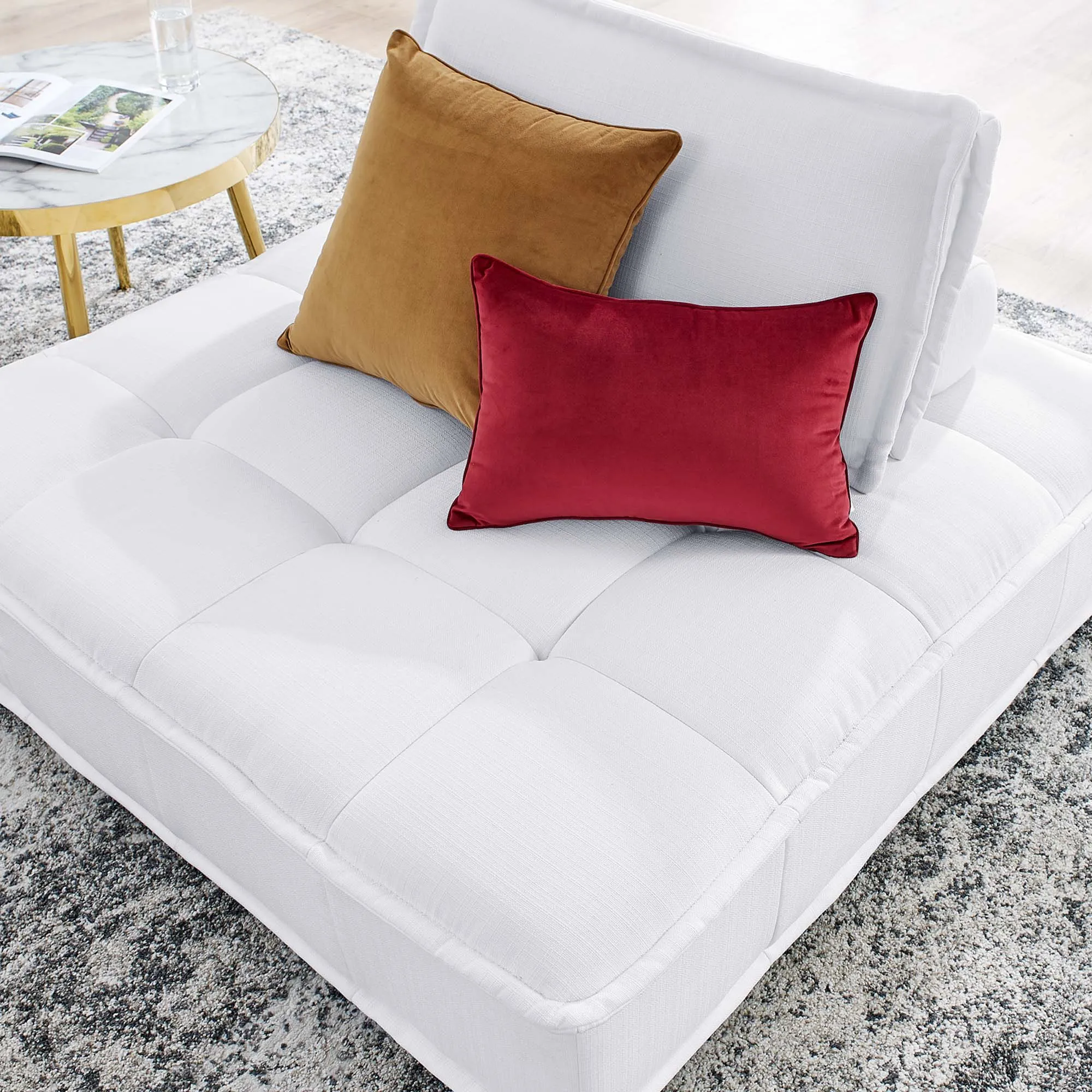Saunter Tufted Fabric Armless Chair by Modway