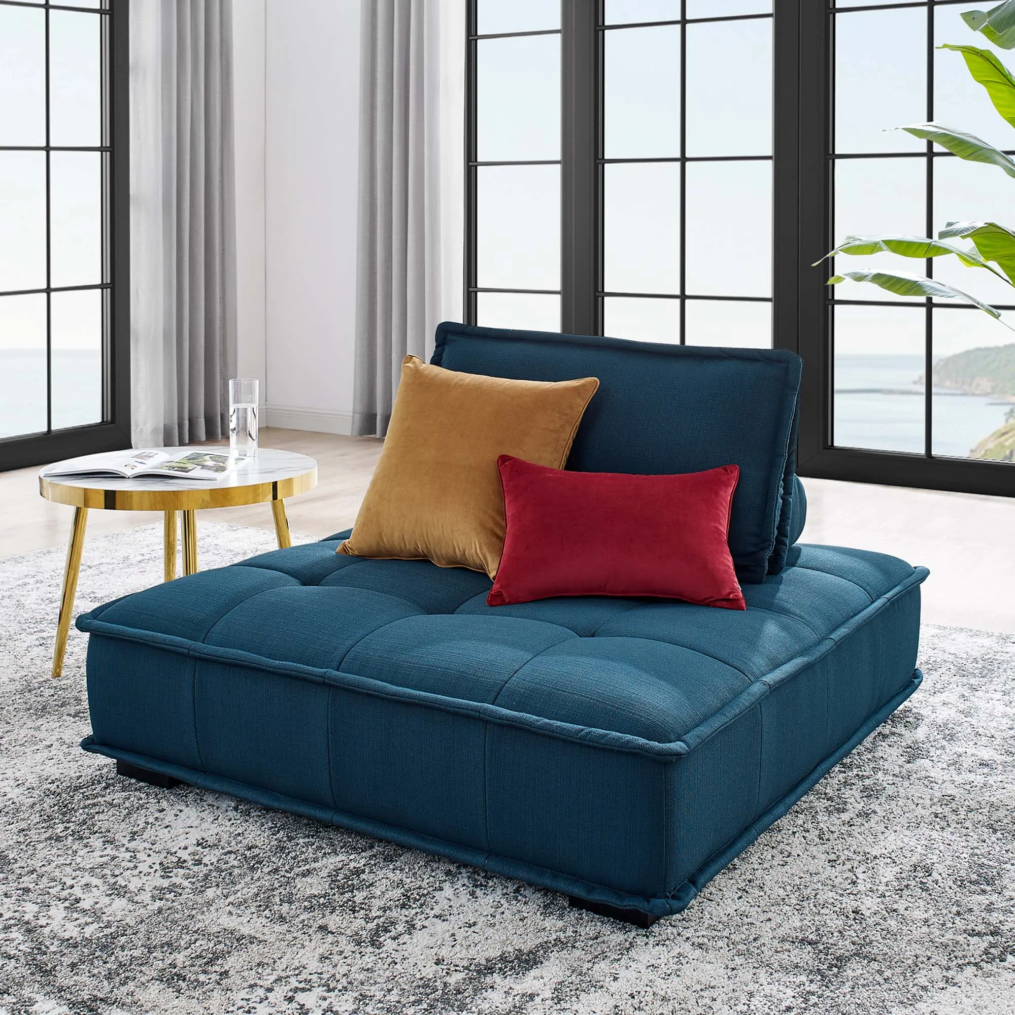 Saunter Tufted Fabric Armless Chair by Modway