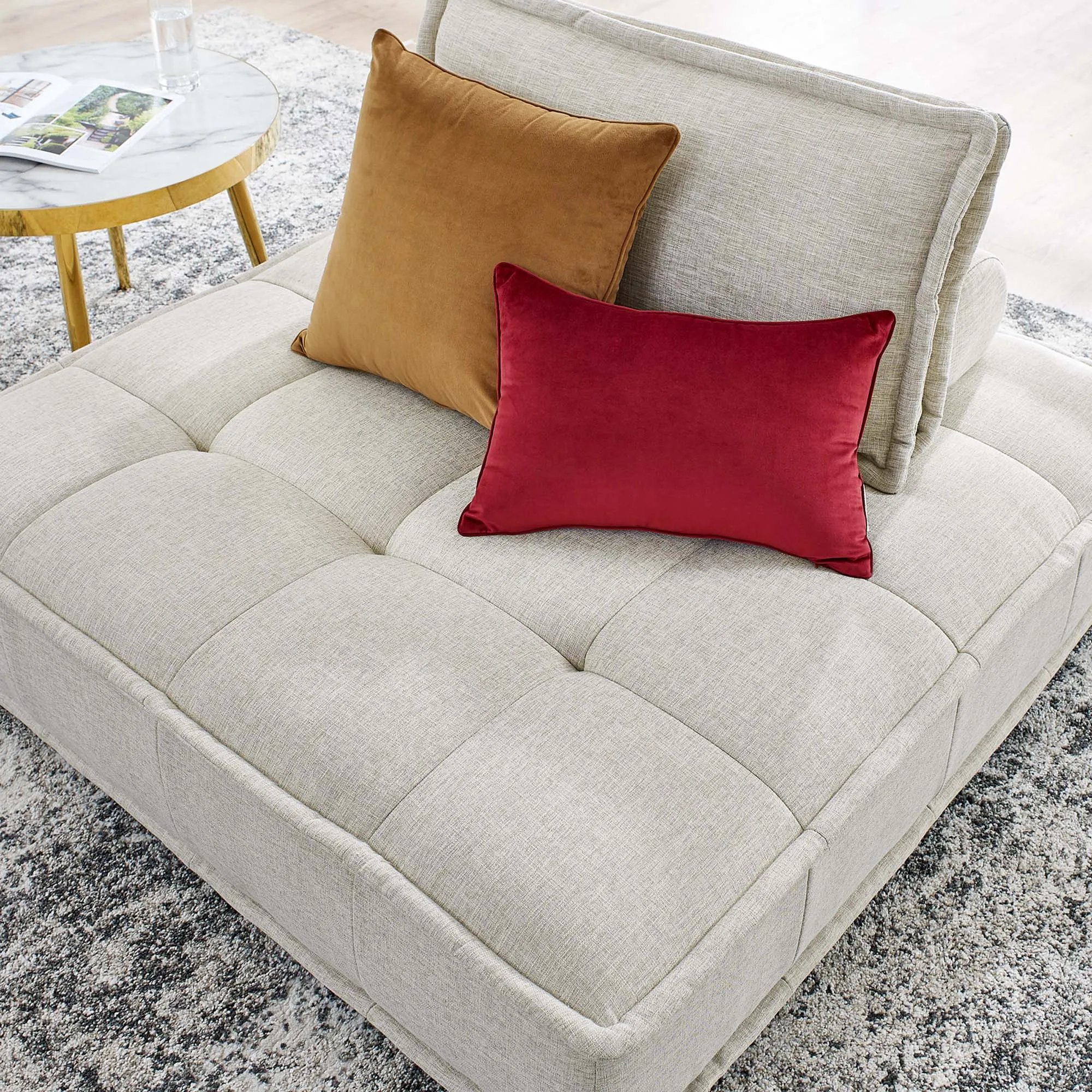 Saunter Tufted Fabric Armless Chair by Modway