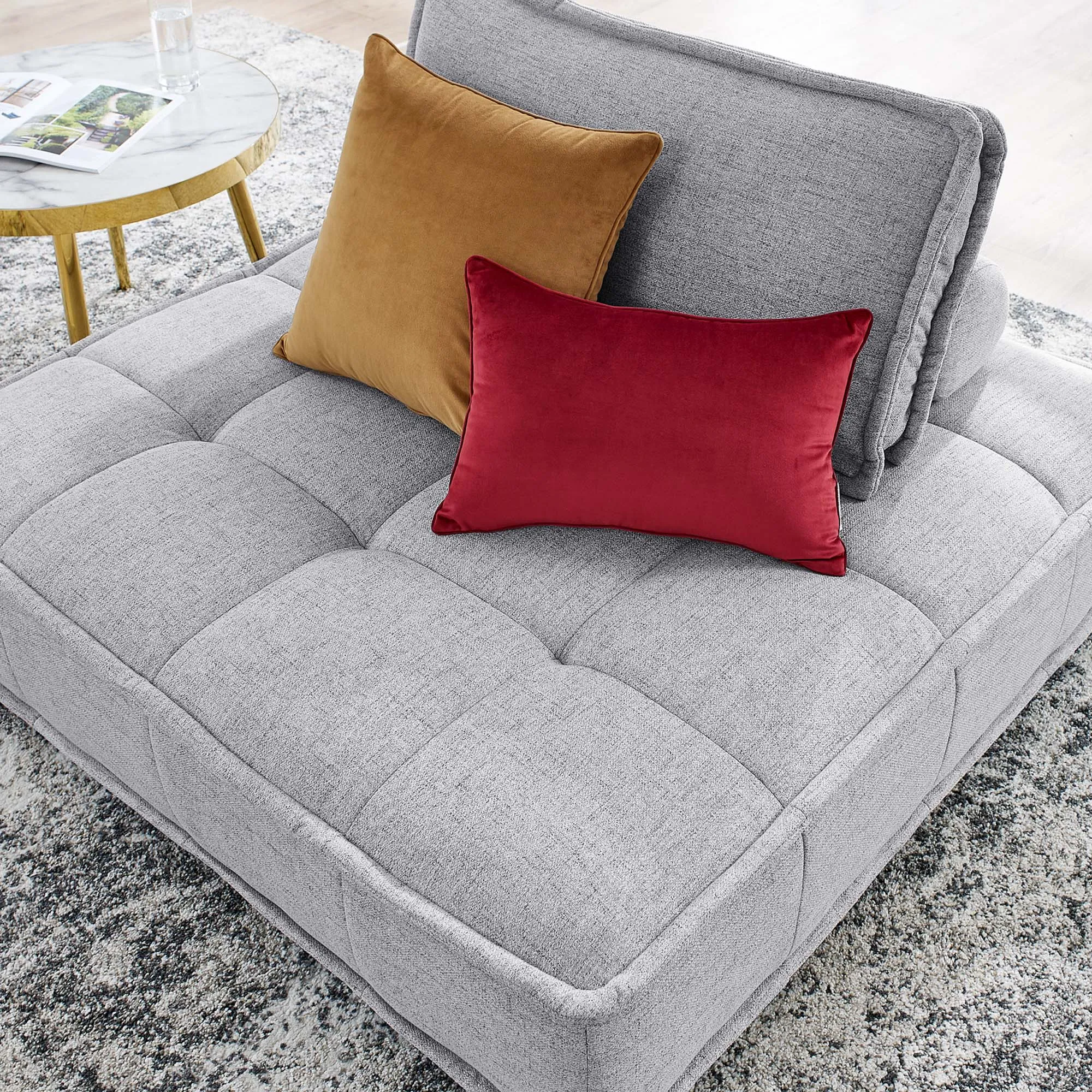Saunter Tufted Fabric Armless Chair by Modway