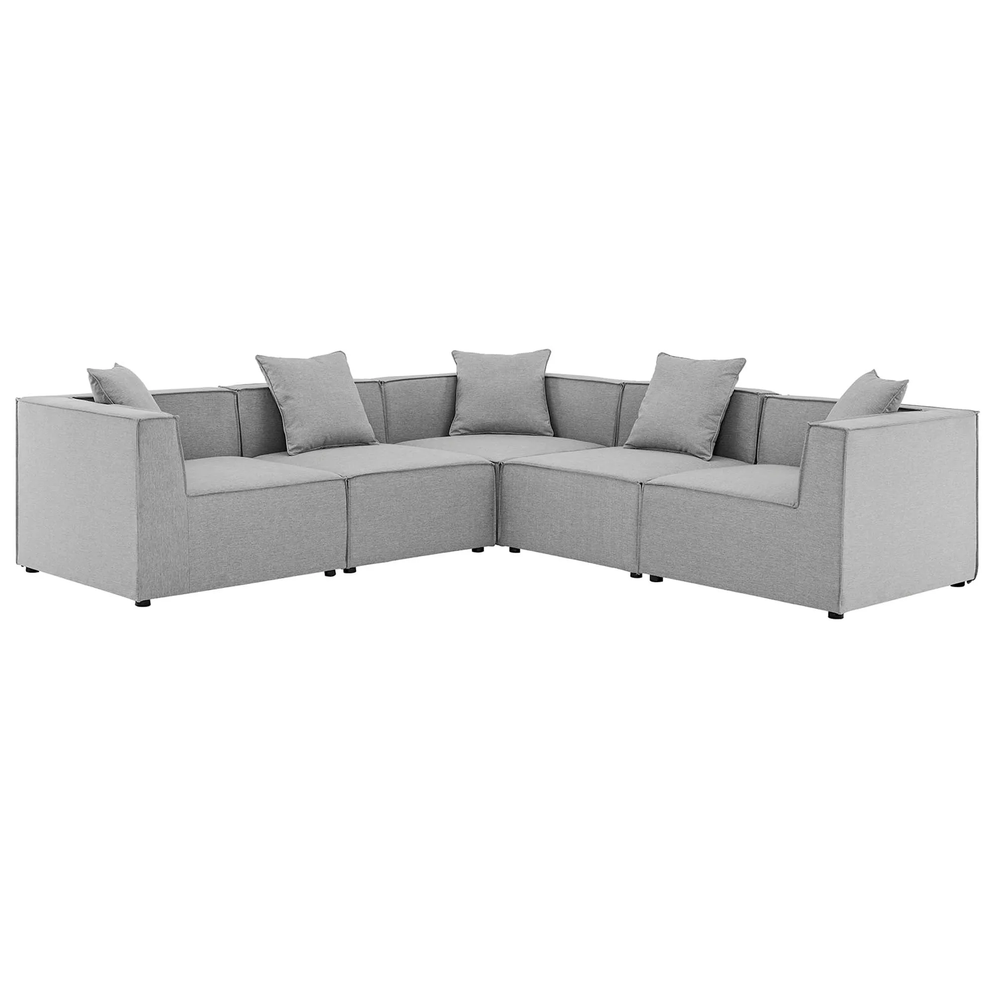 Saybrook Outdoor Patio Upholstered 5-Piece Sectional Sofa by Modway