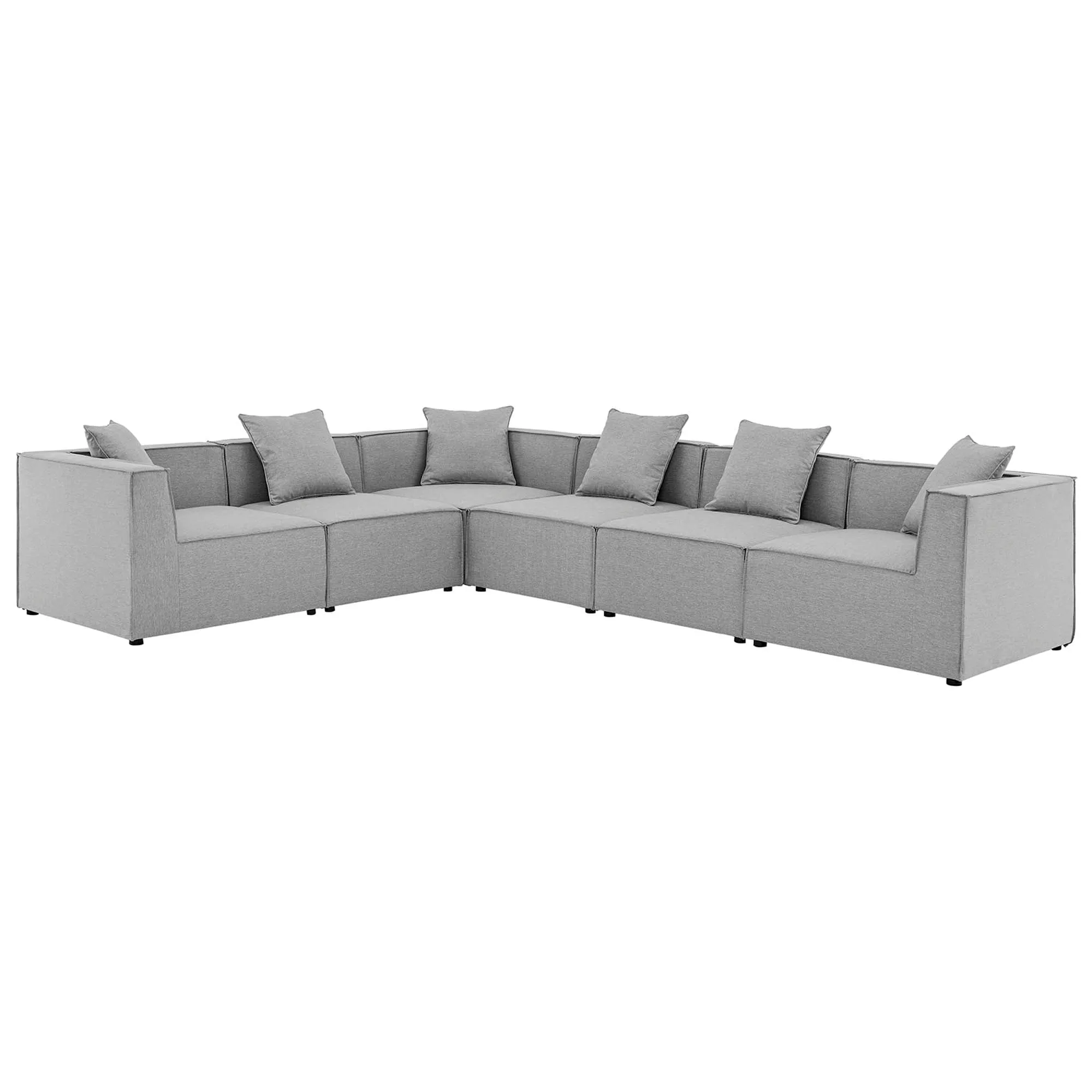 Saybrook Outdoor Patio Upholstered 6-Piece Sectional Sofa by Modway