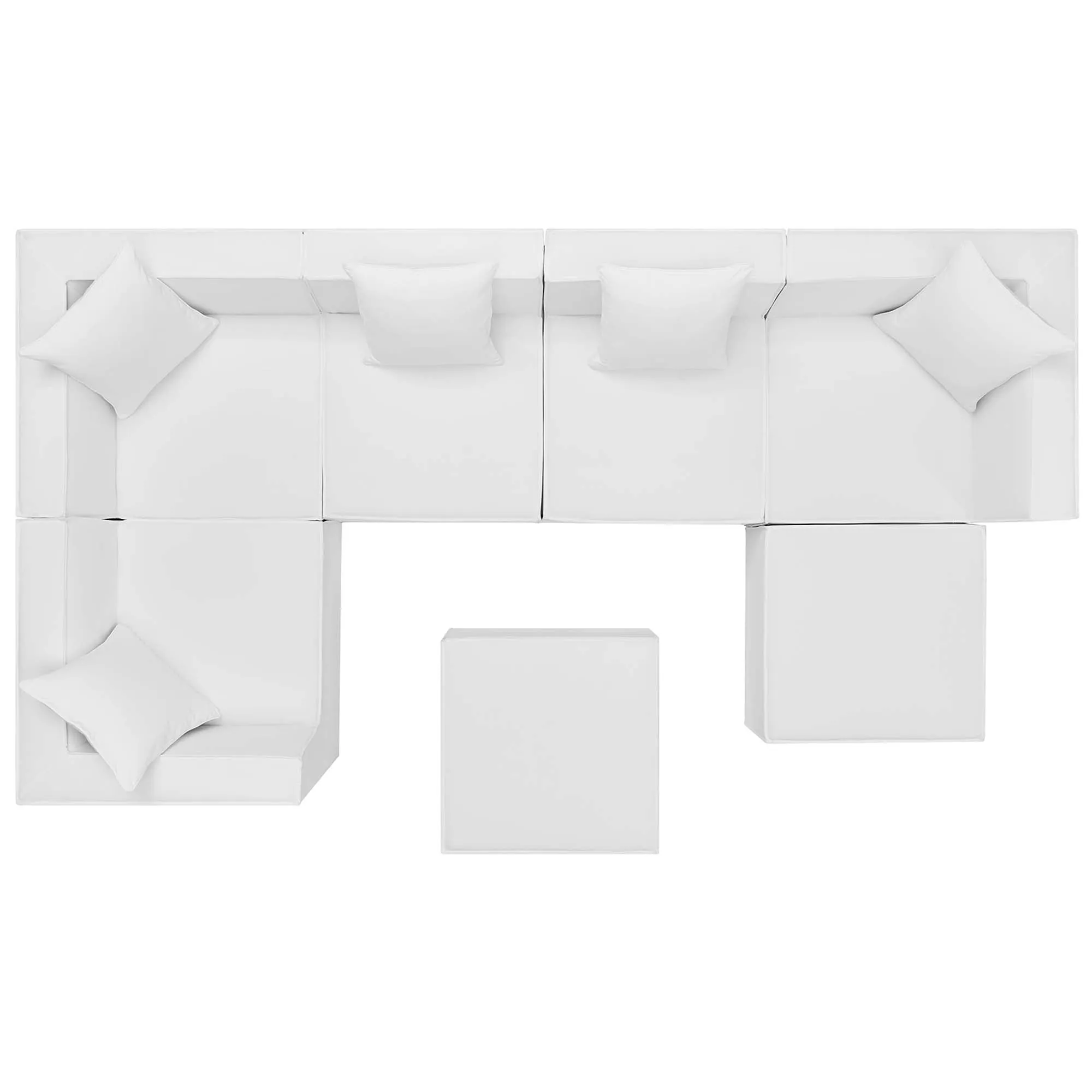 Saybrook Outdoor Patio Upholstered 7-Piece Sectional Sofa by Modway