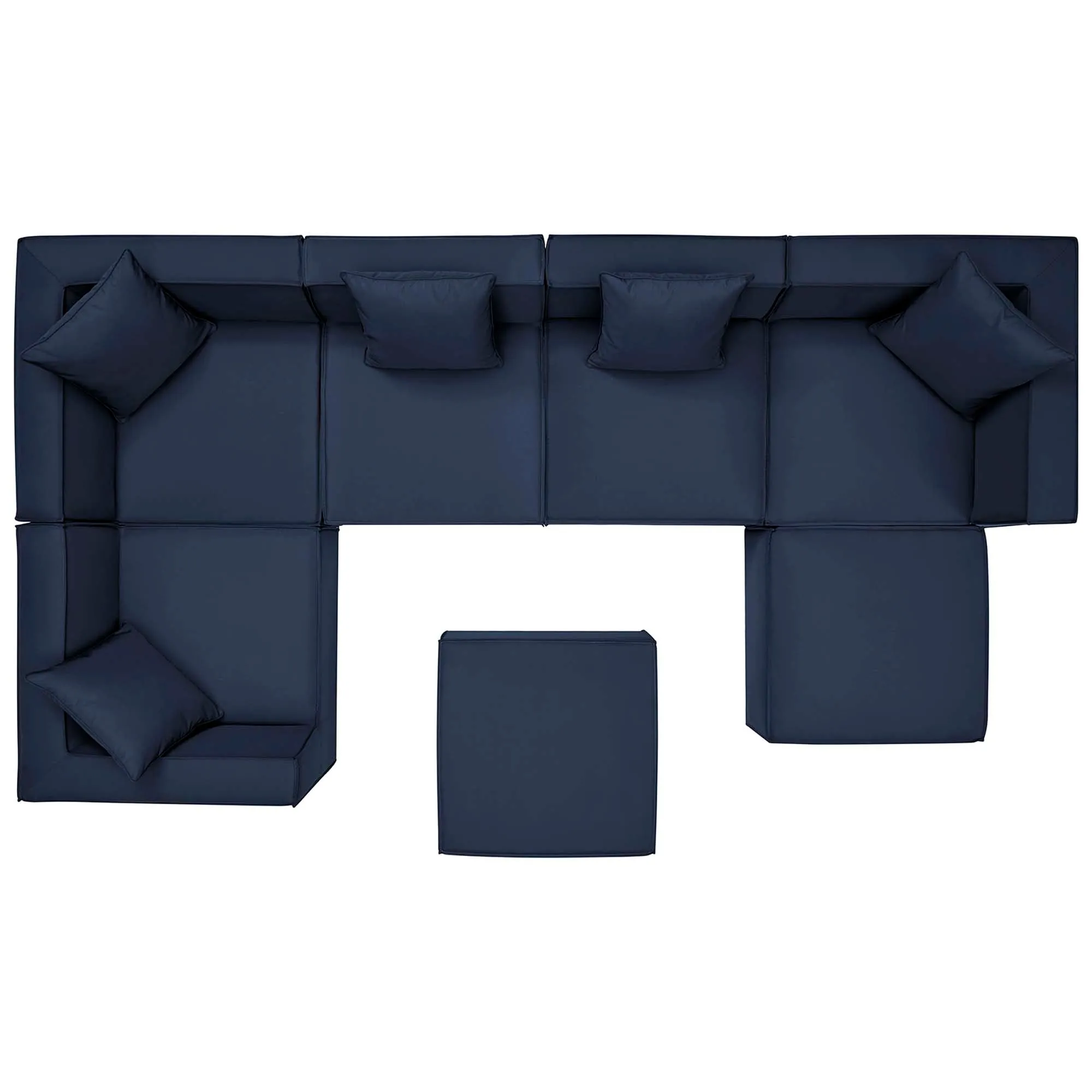 Saybrook Outdoor Patio Upholstered 7-Piece Sectional Sofa by Modway