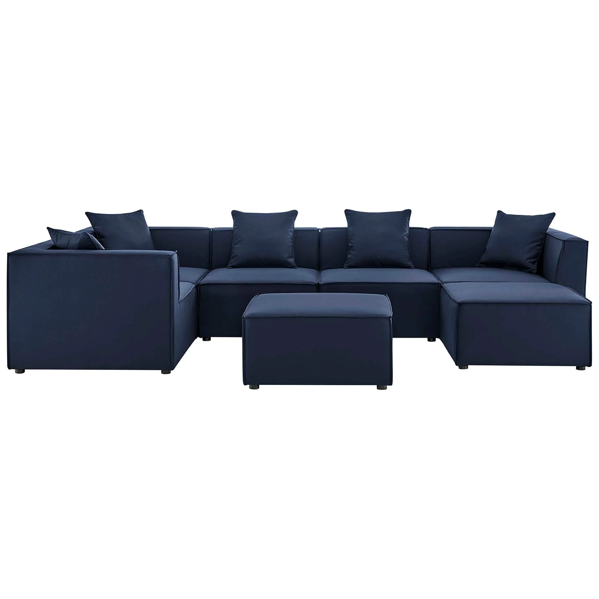 Saybrook Outdoor Patio Upholstered 7-Piece Sectional Sofa by Modway