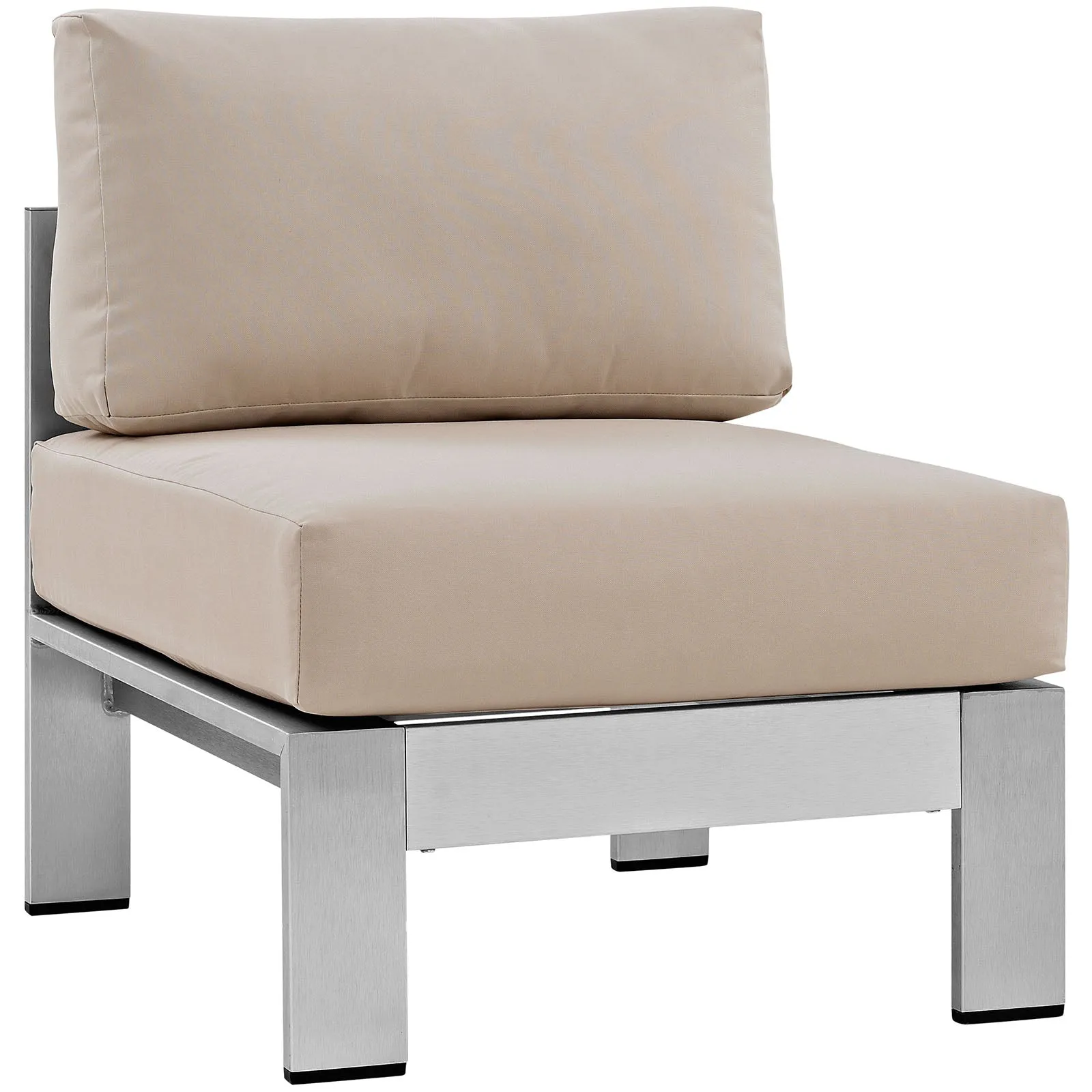 Shore 3 Piece Outdoor Patio Aluminum Sectional Sofa Set by Modway