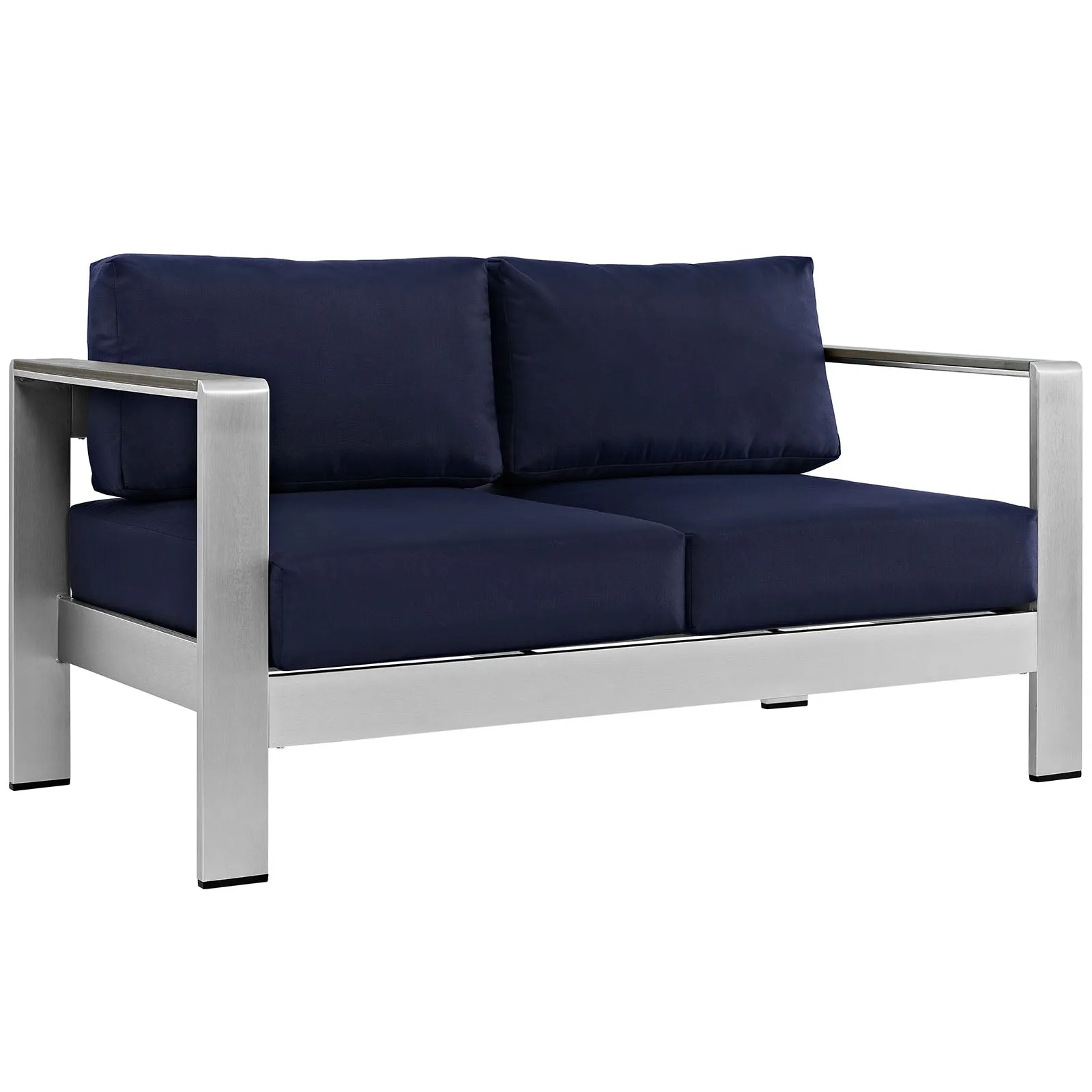 Shore 4 Piece Outdoor Patio Aluminum Sectional Sofa Set by Modway