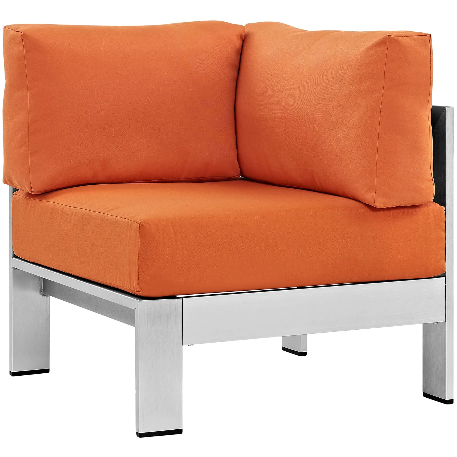 Shore 4 Piece Outdoor Patio Aluminum Sectional Sofa Set by Modway