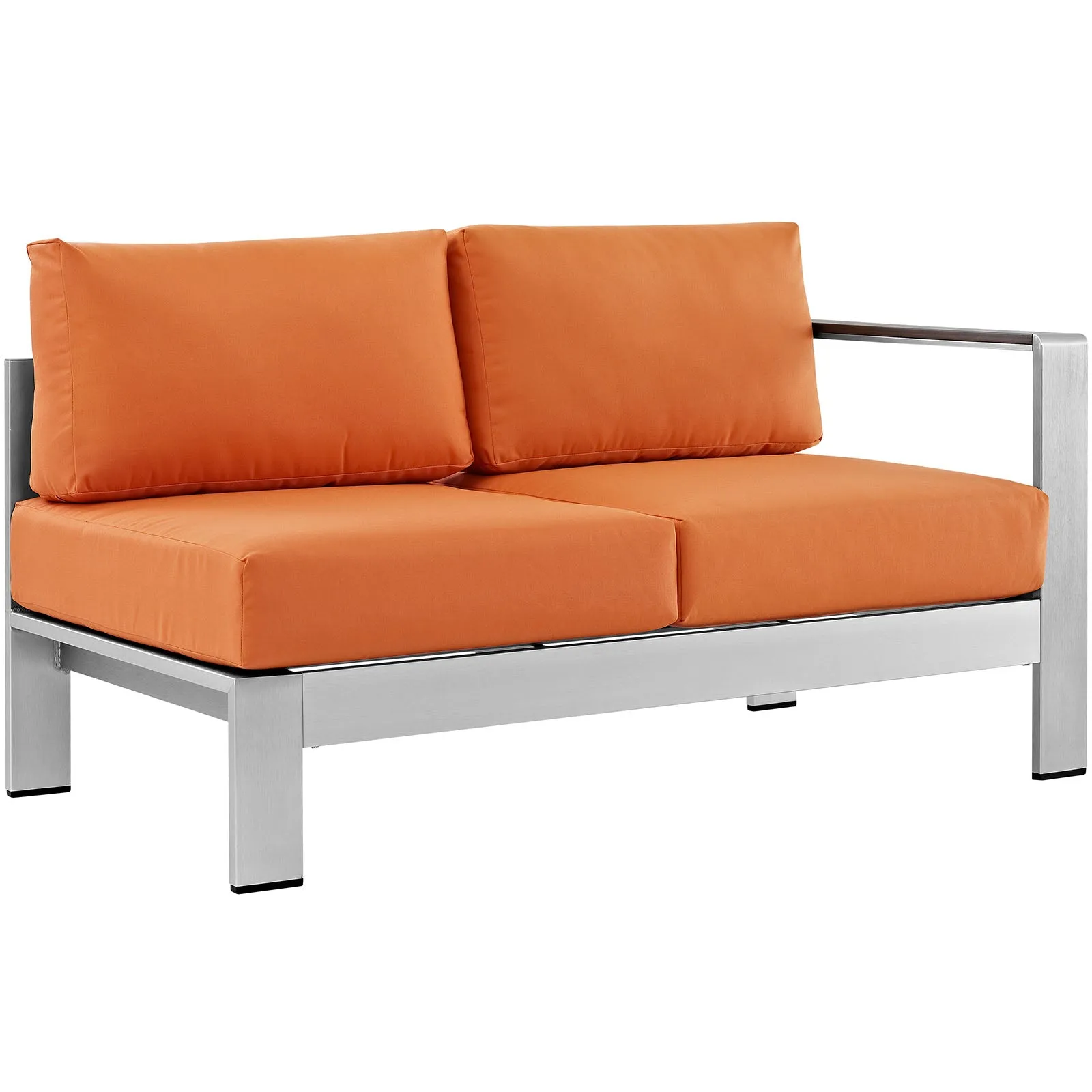 Shore 6 Piece Outdoor Patio Aluminum Sectional Sofa Set by Modway