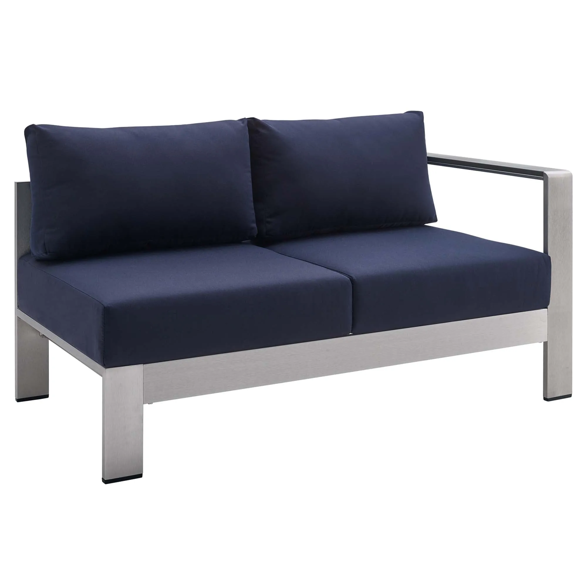 Shore 7 Piece Sunbrella® Fabric Outdoor Patio Aluminum Sectional Sofa Set by Modway