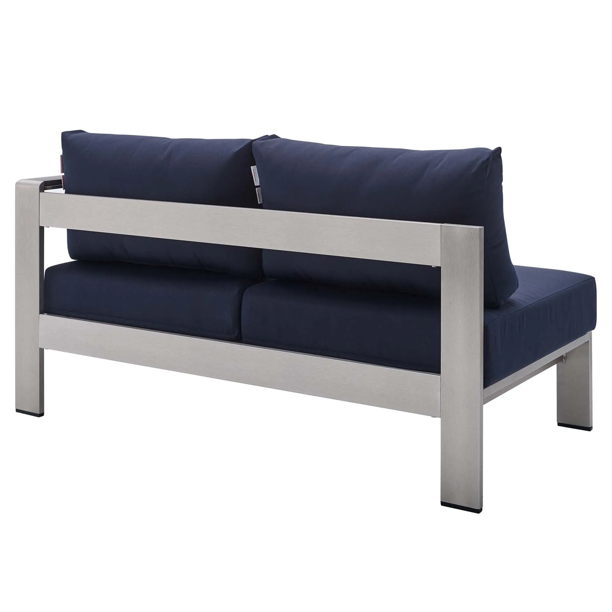 Shore 7 Piece Sunbrella® Fabric Outdoor Patio Aluminum Sectional Sofa Set by Modway