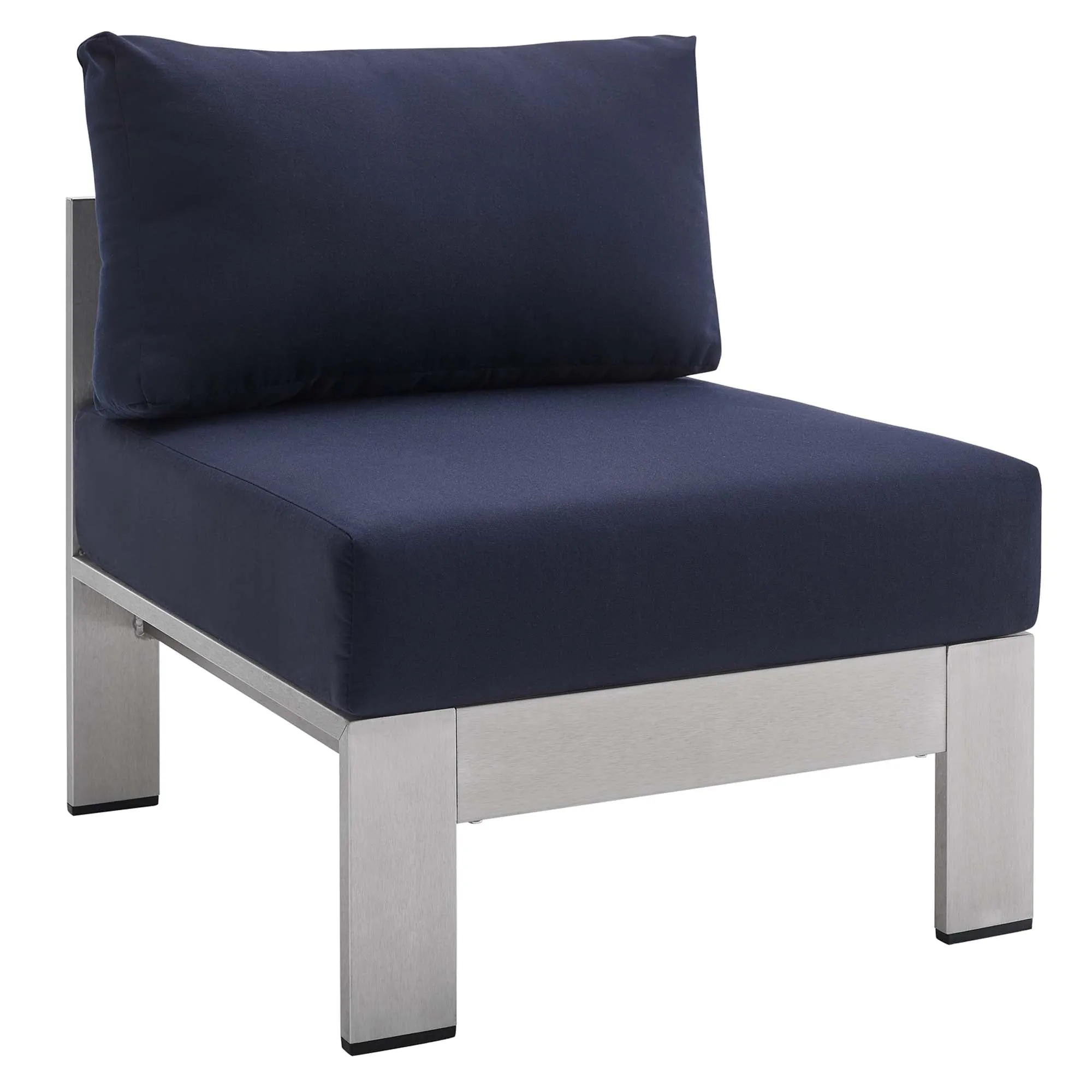 Shore 7 Piece Sunbrella® Fabric Outdoor Patio Aluminum Sectional Sofa Set by Modway