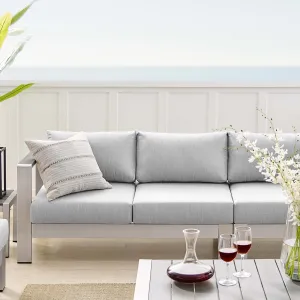 Shore 7 Piece Sunbrella® Fabric Outdoor Patio Aluminum Sectional Sofa Set by Modway