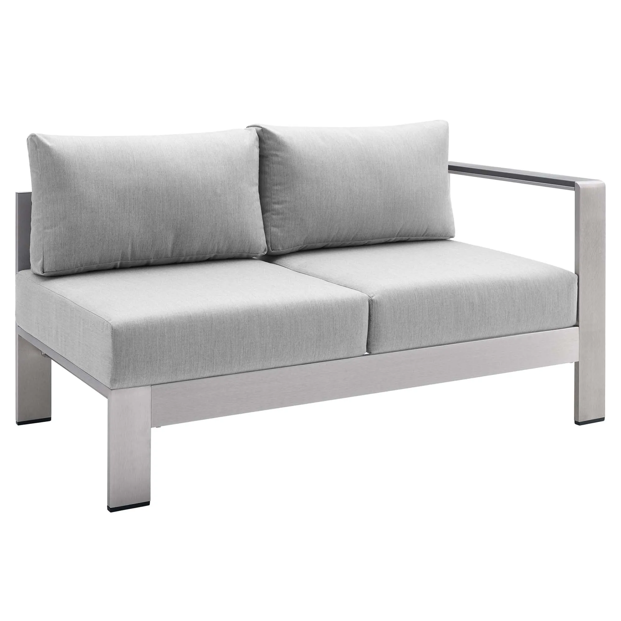 Shore 7 Piece Sunbrella® Fabric Outdoor Patio Aluminum Sectional Sofa Set by Modway