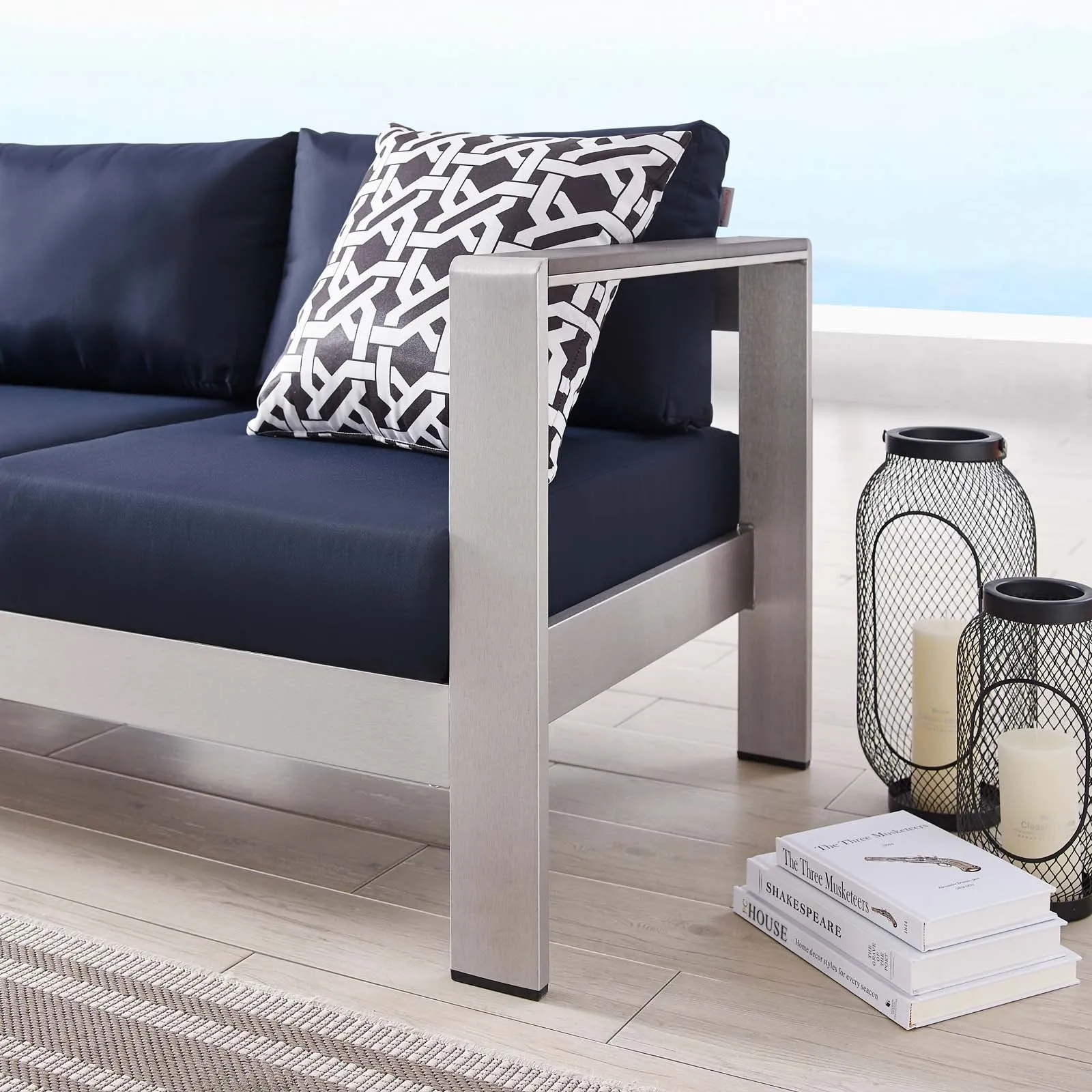 Shore Outdoor Patio Aluminum Sofa by Modway