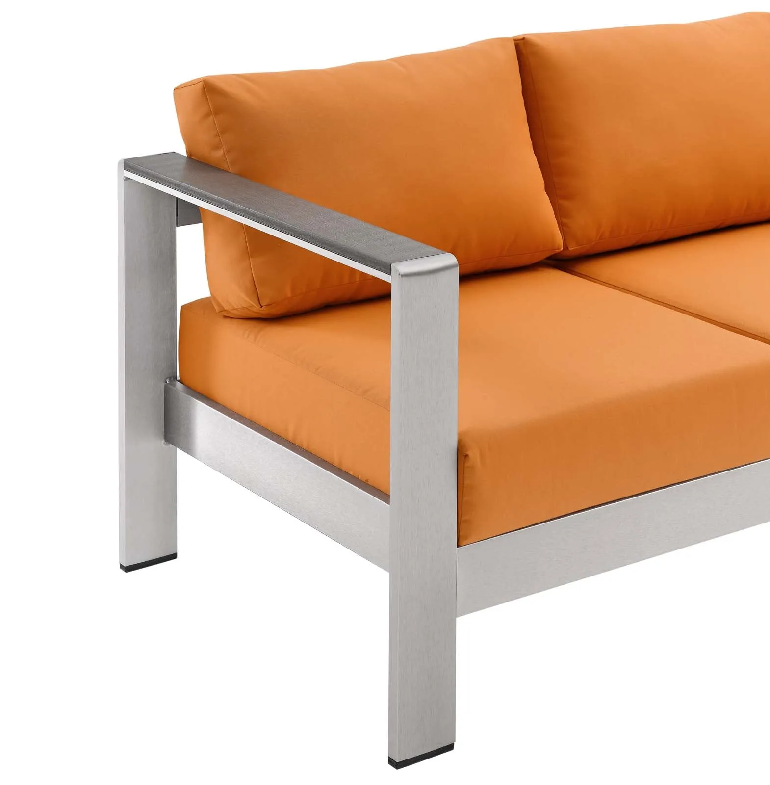 Shore Outdoor Patio Aluminum Sofa by Modway