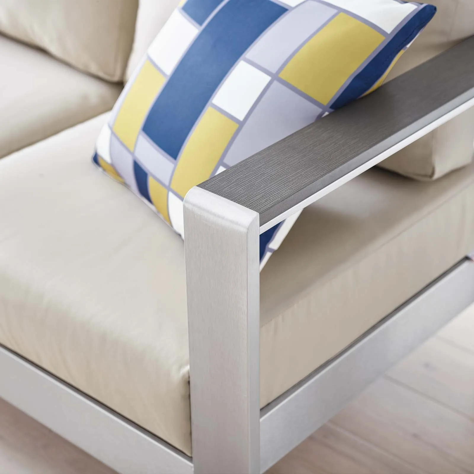 Shore Outdoor Patio Aluminum Sofa by Modway