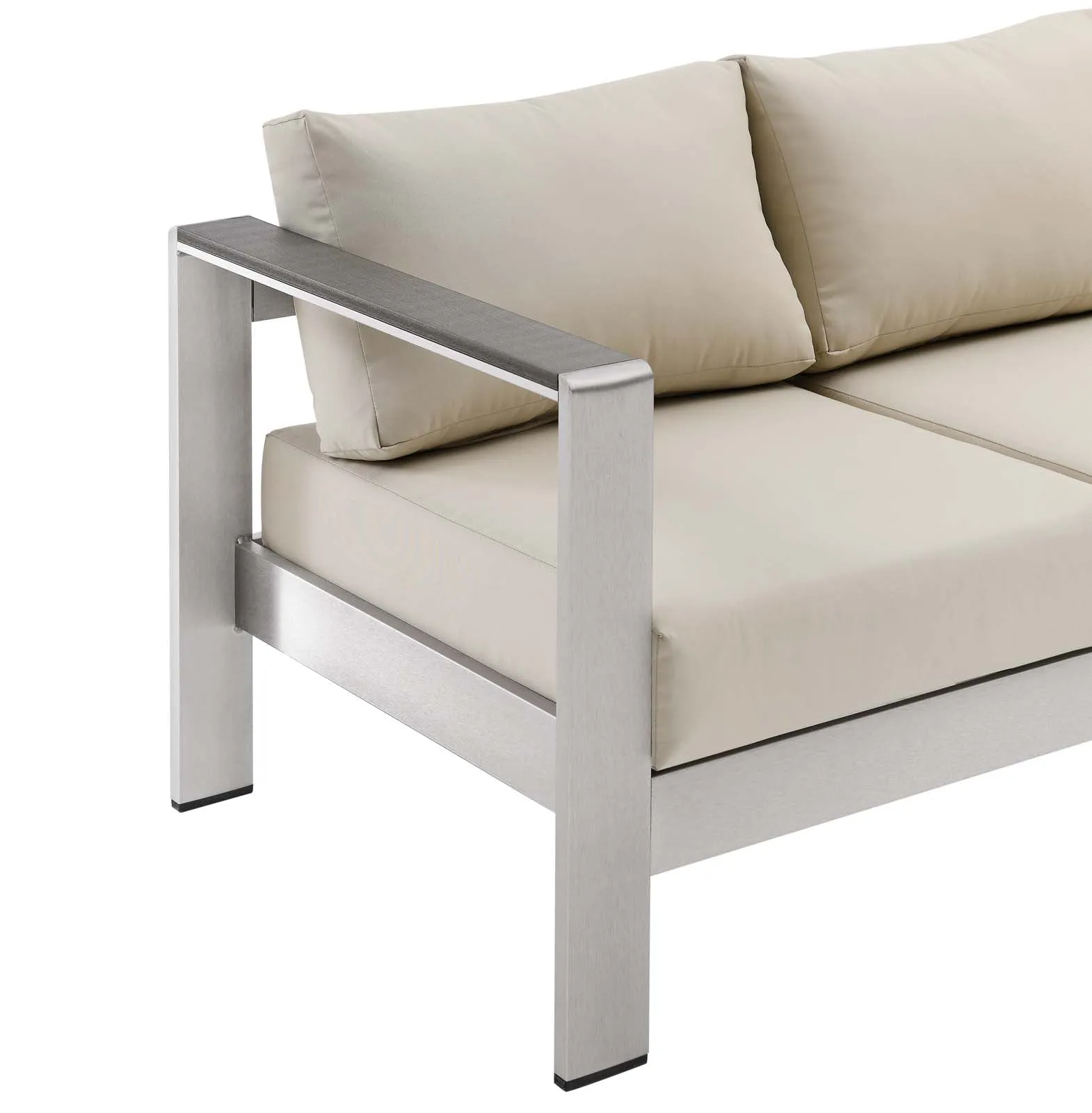 Shore Outdoor Patio Aluminum Sofa by Modway