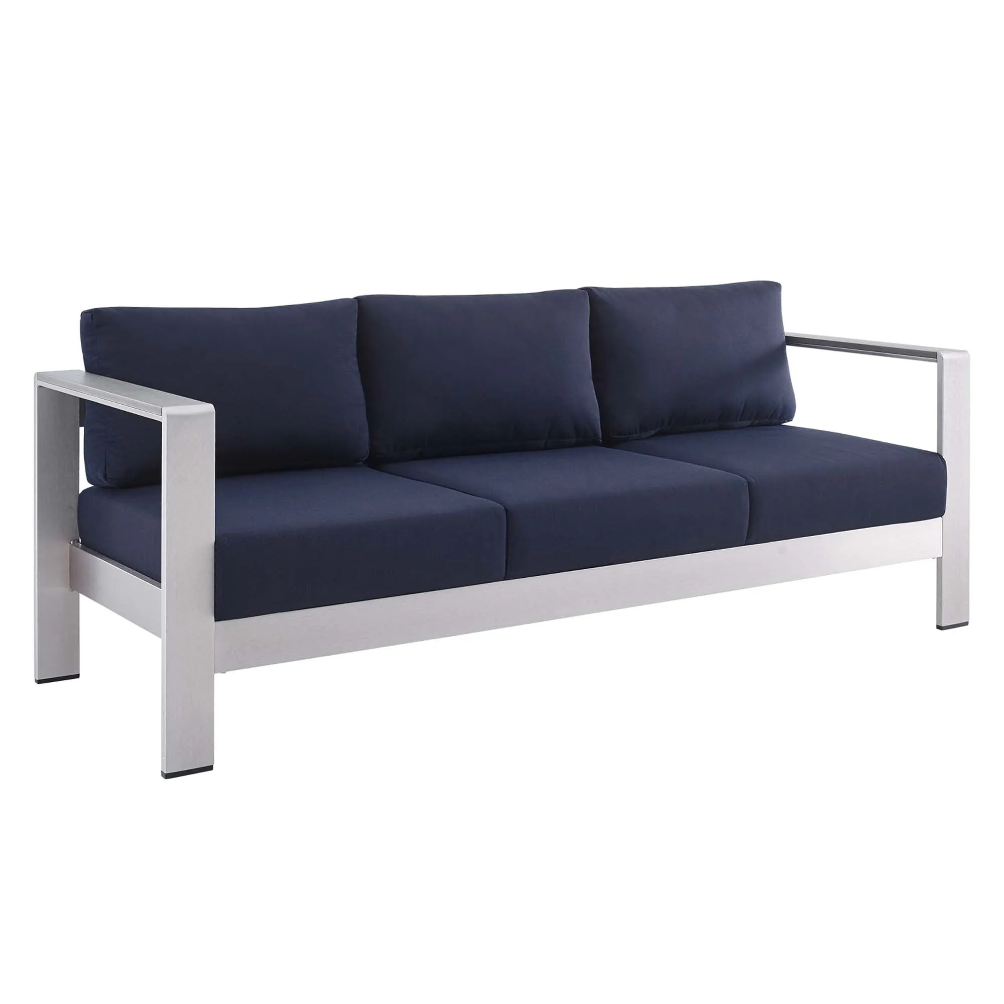 Shore Sunbrella® Fabric Aluminum Outdoor Patio Sofa by Modway