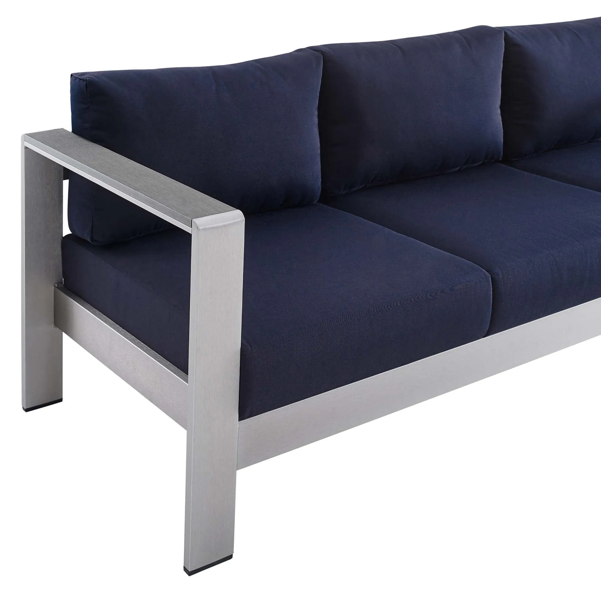 Shore Sunbrella® Fabric Aluminum Outdoor Patio Sofa by Modway