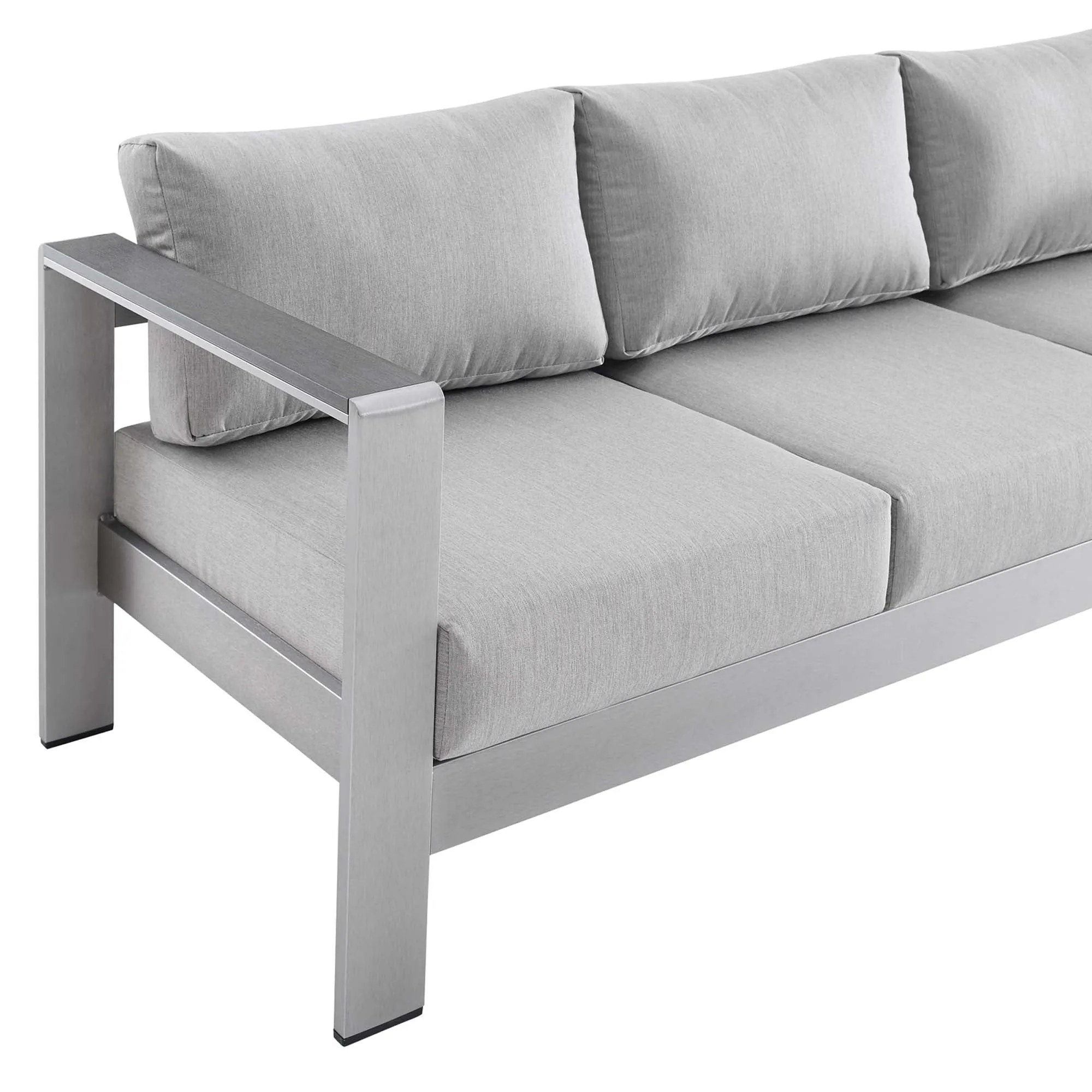 Shore Sunbrella® Fabric Aluminum Outdoor Patio Sofa by Modway