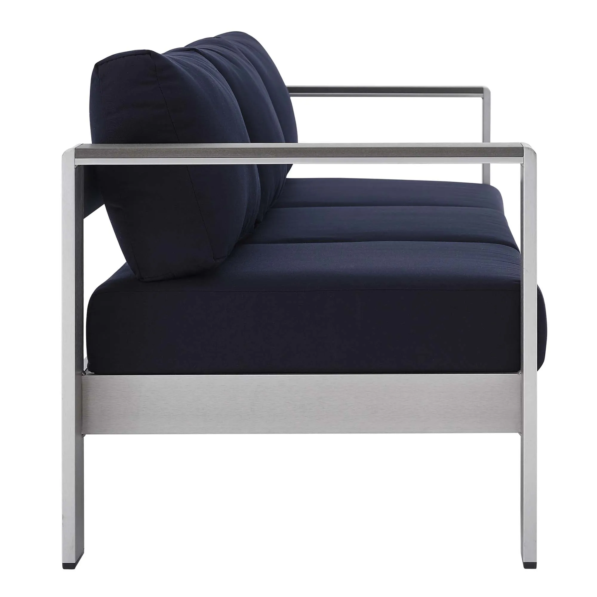 Shore Sunbrella® Fabric Aluminum Outdoor Patio Sofa by Modway