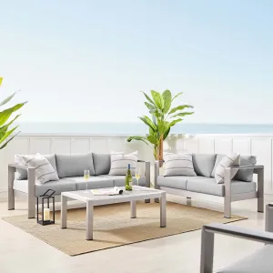 Shore Sunbrella® Fabric Outdoor Patio Aluminum 3 Piece Set by Modway