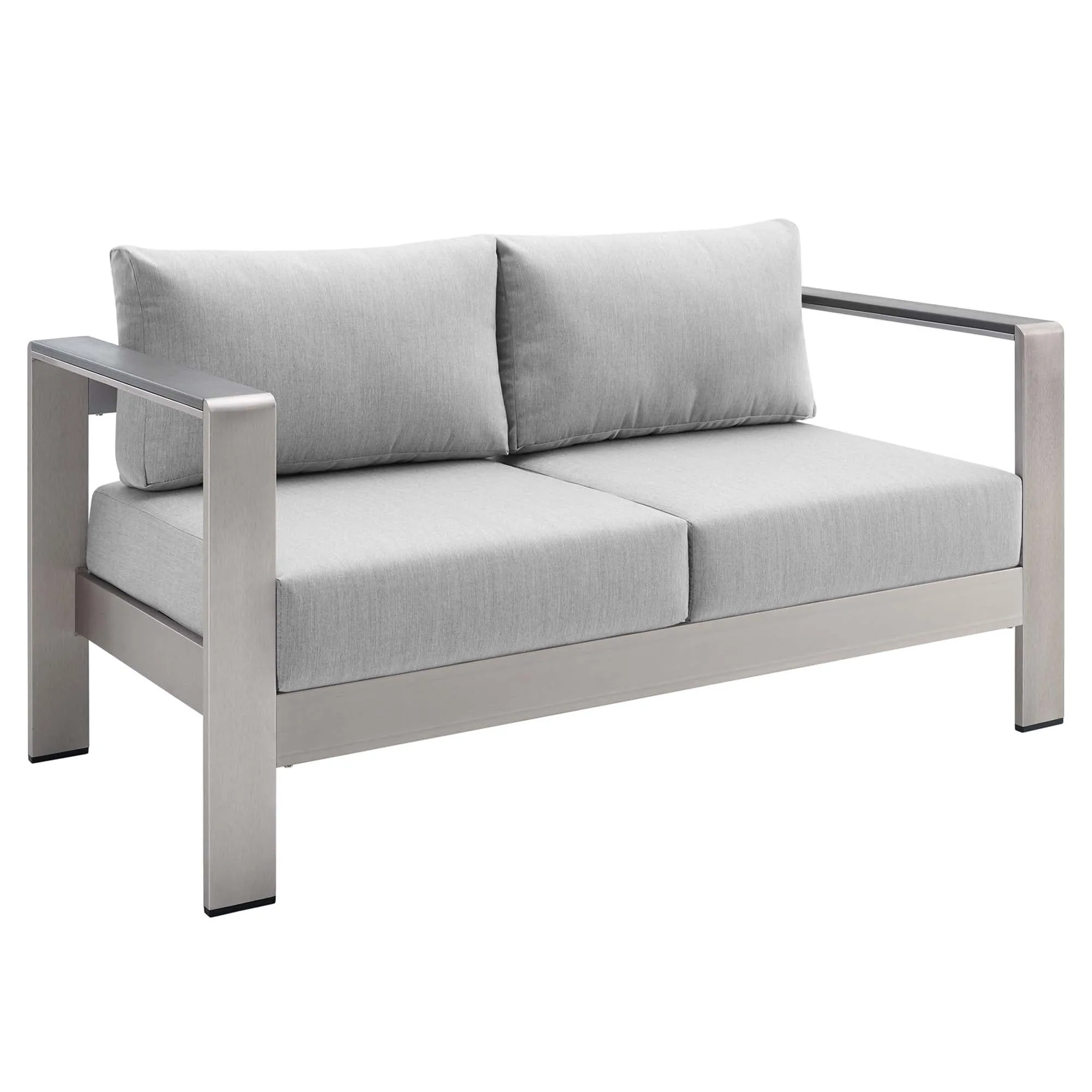 Shore Sunbrella® Fabric Outdoor Patio Aluminum 3 Piece Set by Modway
